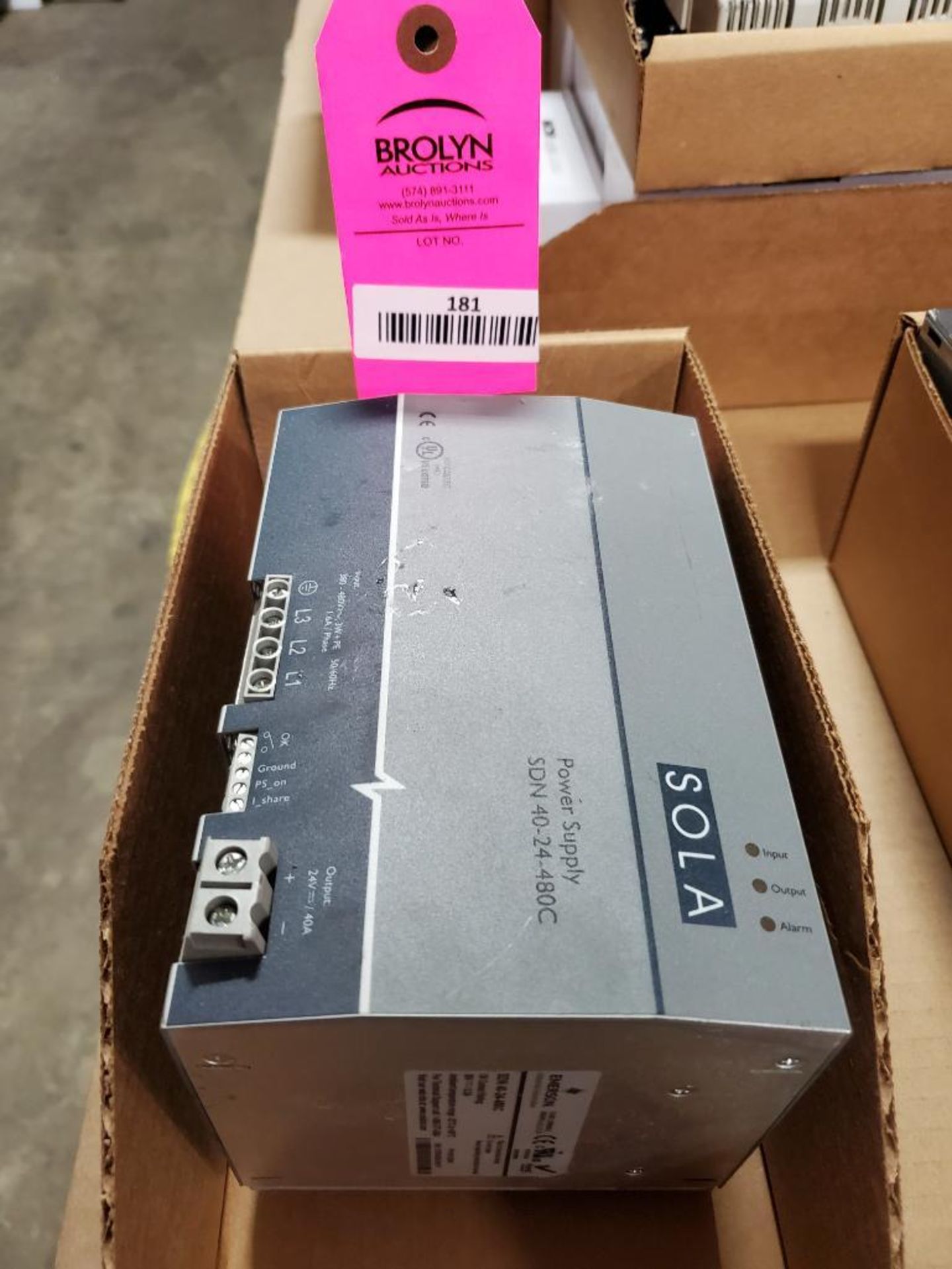 Emerson Sola SDN40-24-480C power supply.