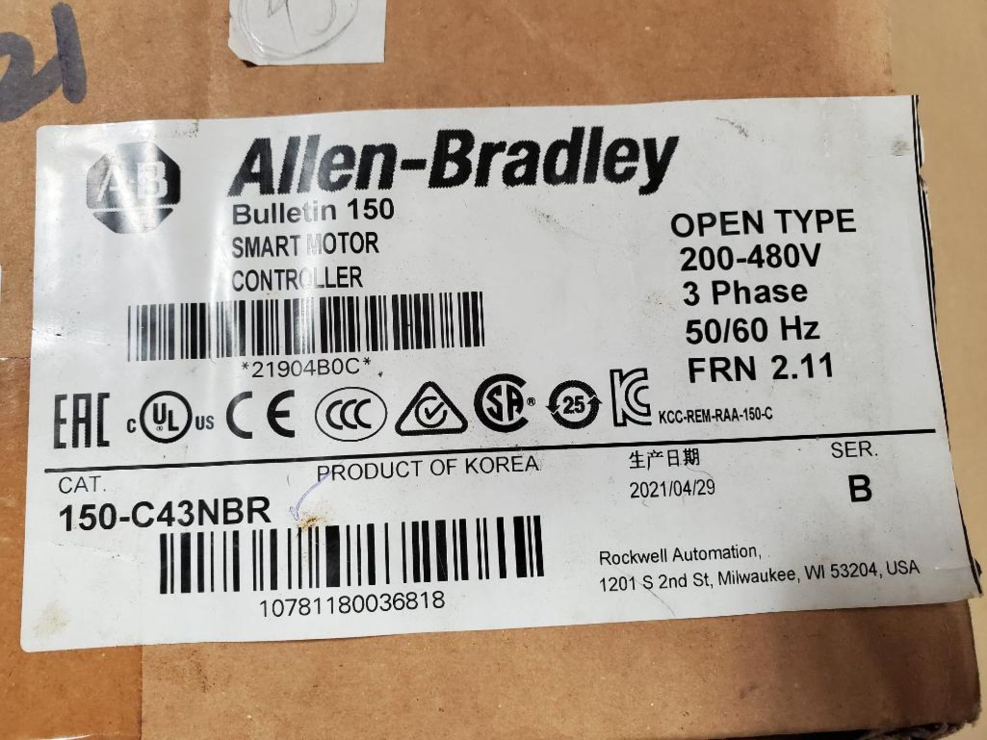 Allen Bradley smart motor controller 150-C43NBR. New in box. - Image 4 of 11
