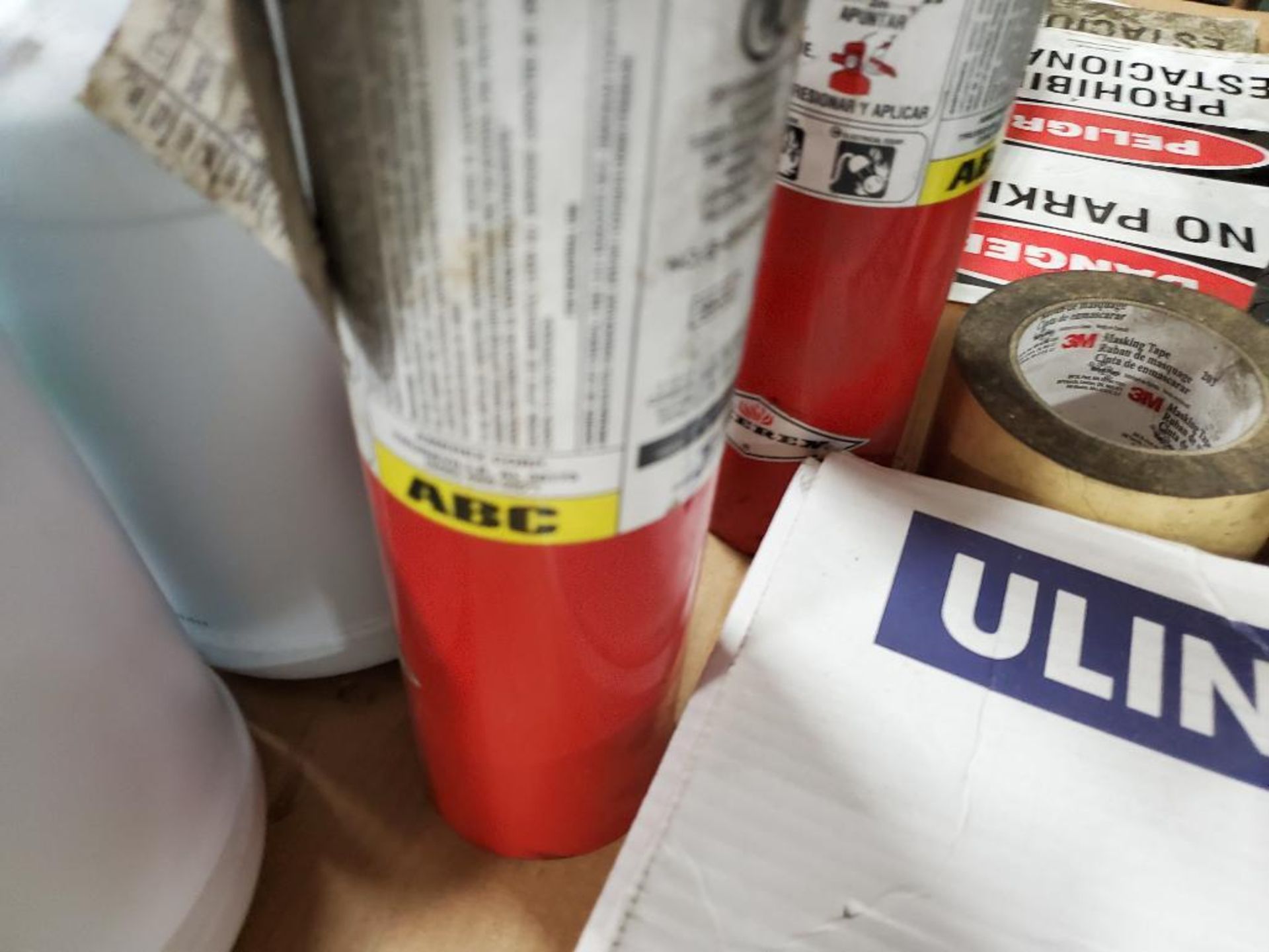 Pallet of assorted cleaning and safety supplies. - Image 12 of 15