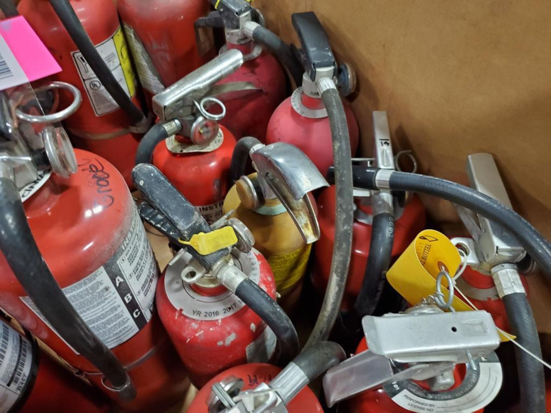 Gaylord of assorted fire extinguisher canister. - Image 9 of 11