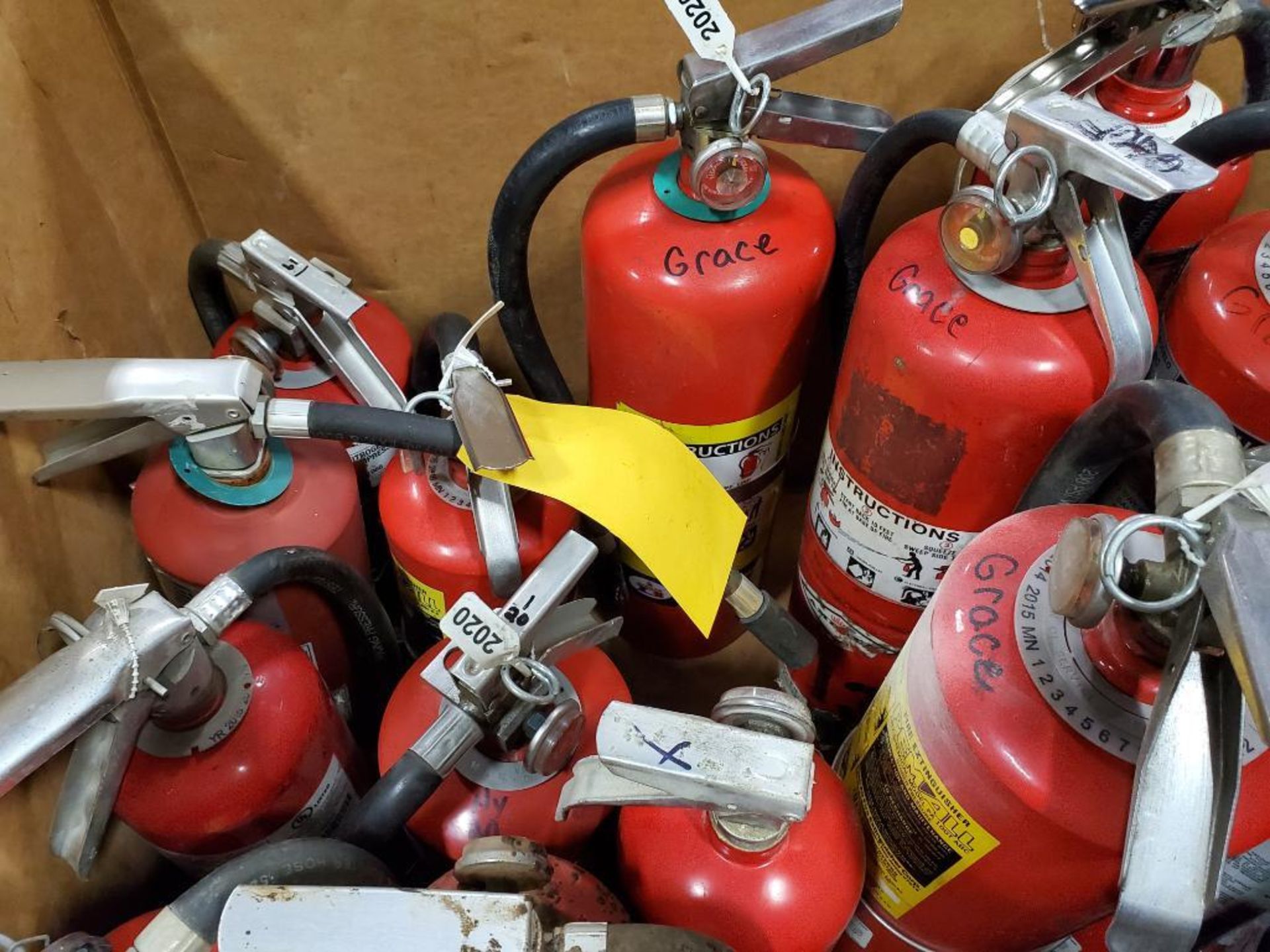 Gaylord of assorted fire extinguisher canister. - Image 4 of 11