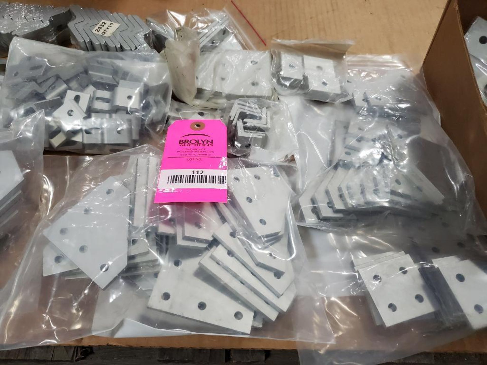 Large qty of assorted aluminum hardware plates, handles. Rexroth. New no box. - Image 4 of 10