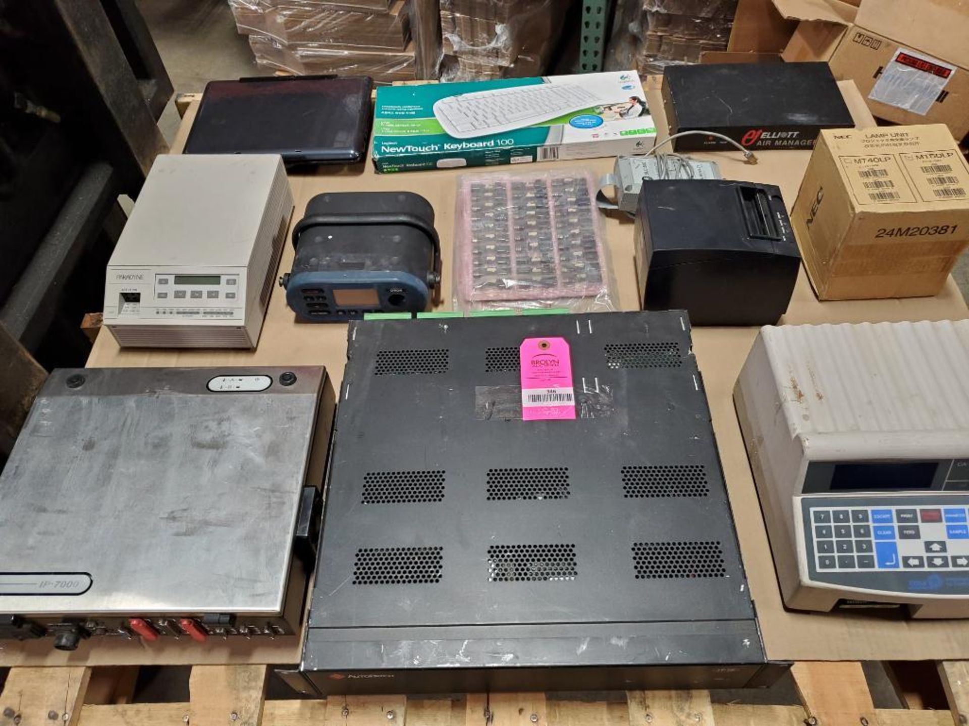 Pallet of assorted electrical.