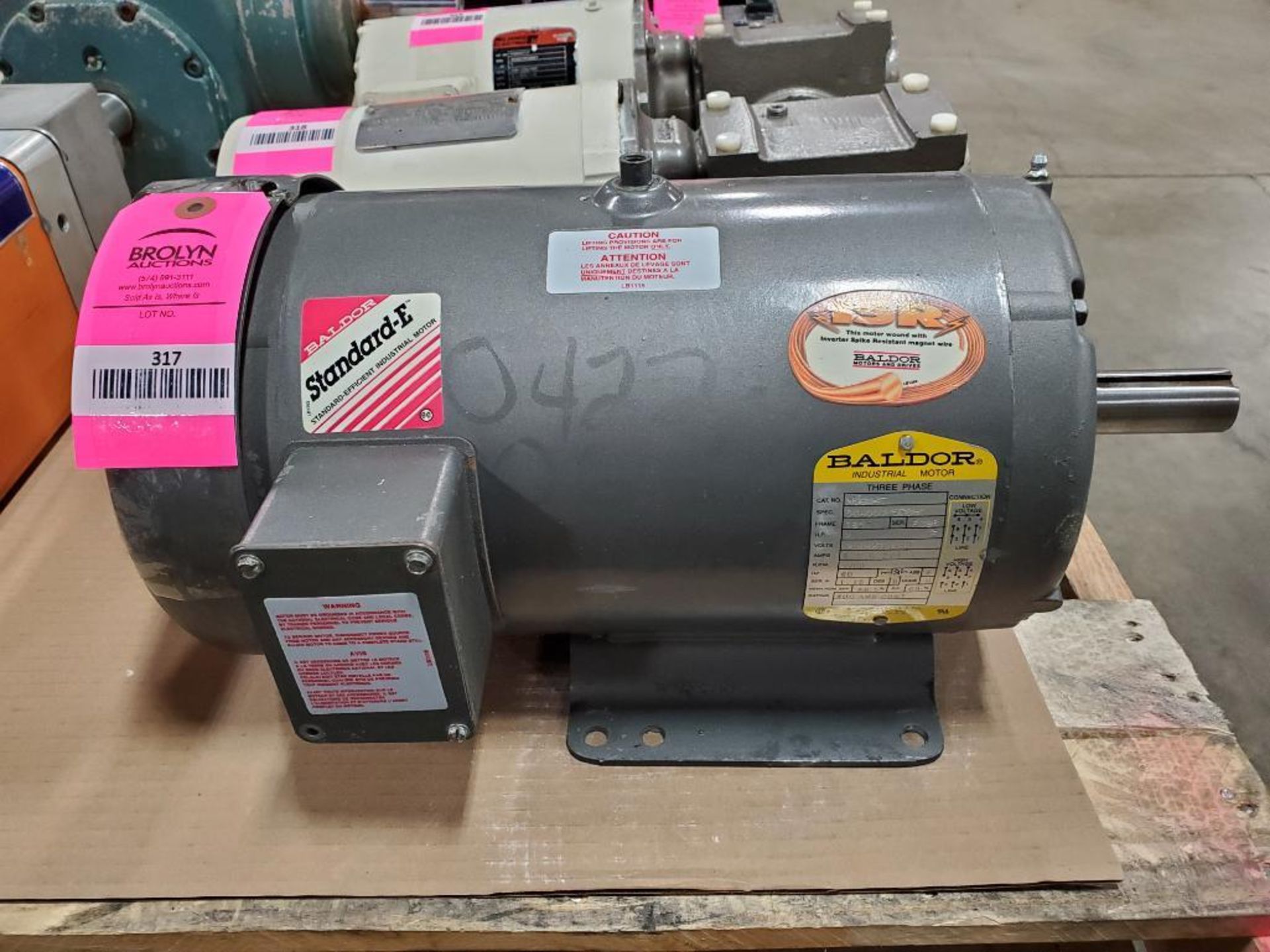 2hp Baldor motor. Catalog M3614T. 208-230/460v 3 phase. Frame 184T, RPM 1160.