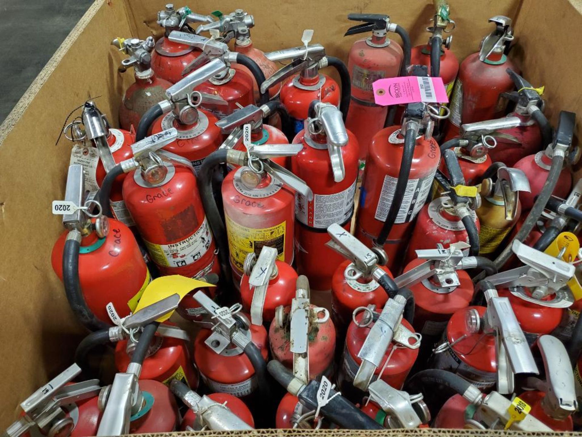Gaylord of assorted fire extinguisher canister. - Image 11 of 11