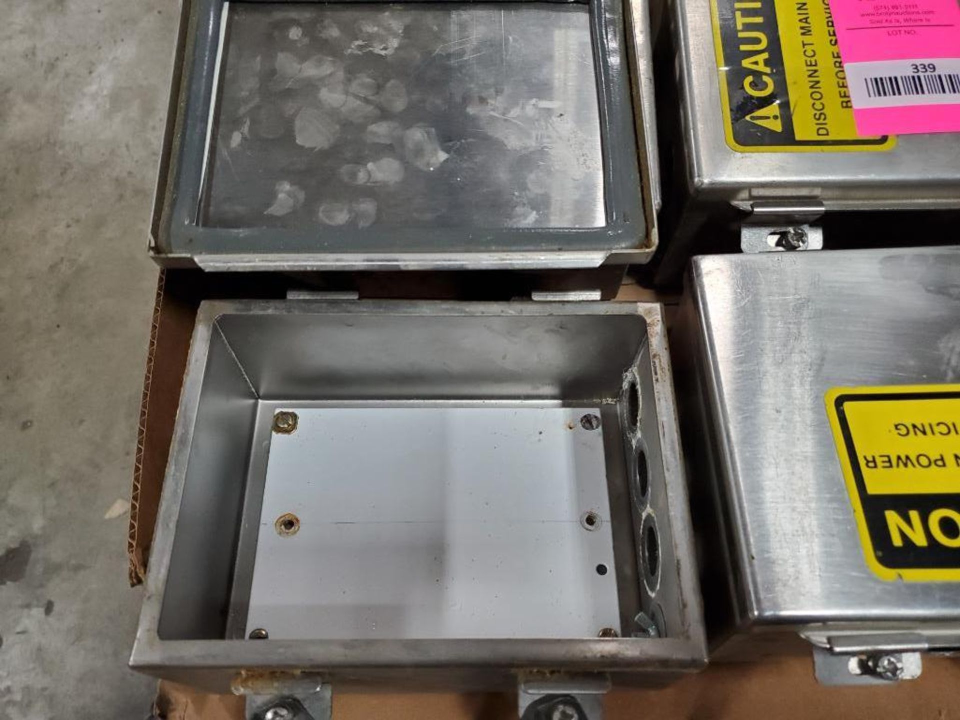 Qty 6 - Assorted stainless steel enclosure boxes. Hoffman. - Image 3 of 4