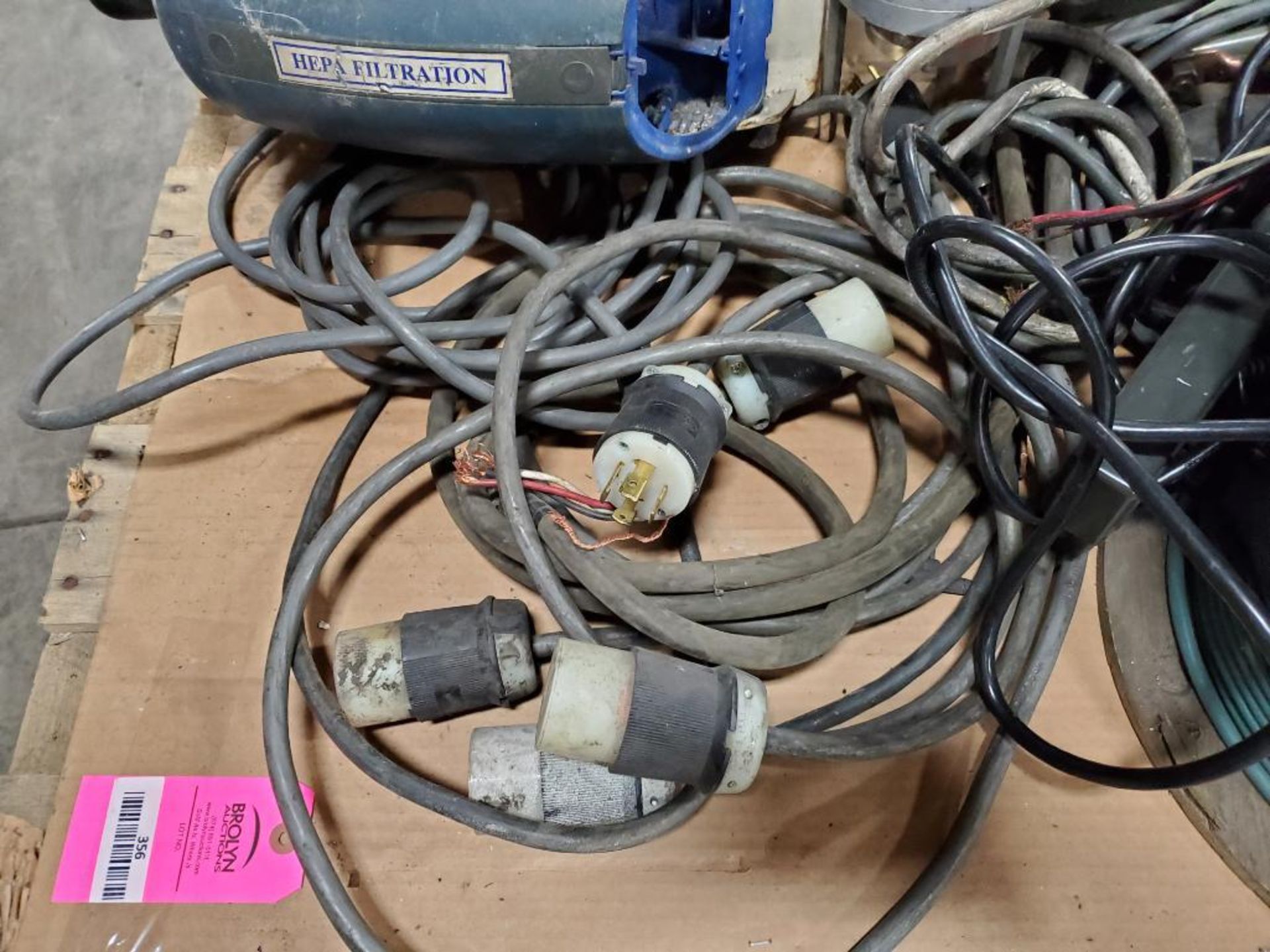 Pallet of assorted wiring, plugs, and electrical. - Image 7 of 16