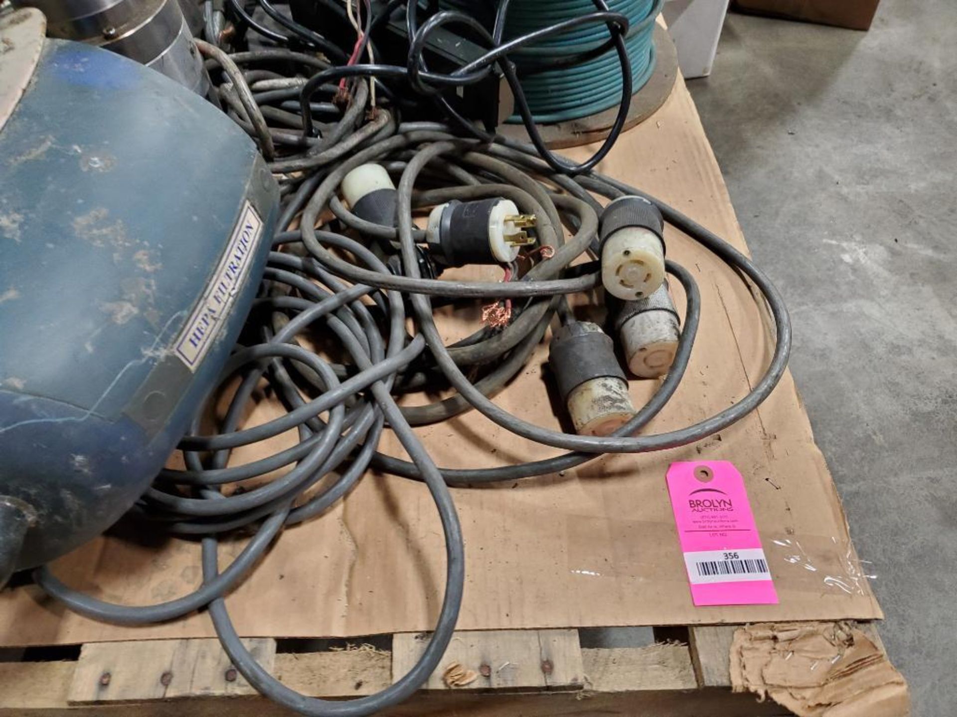 Pallet of assorted wiring, plugs, and electrical. - Image 6 of 16