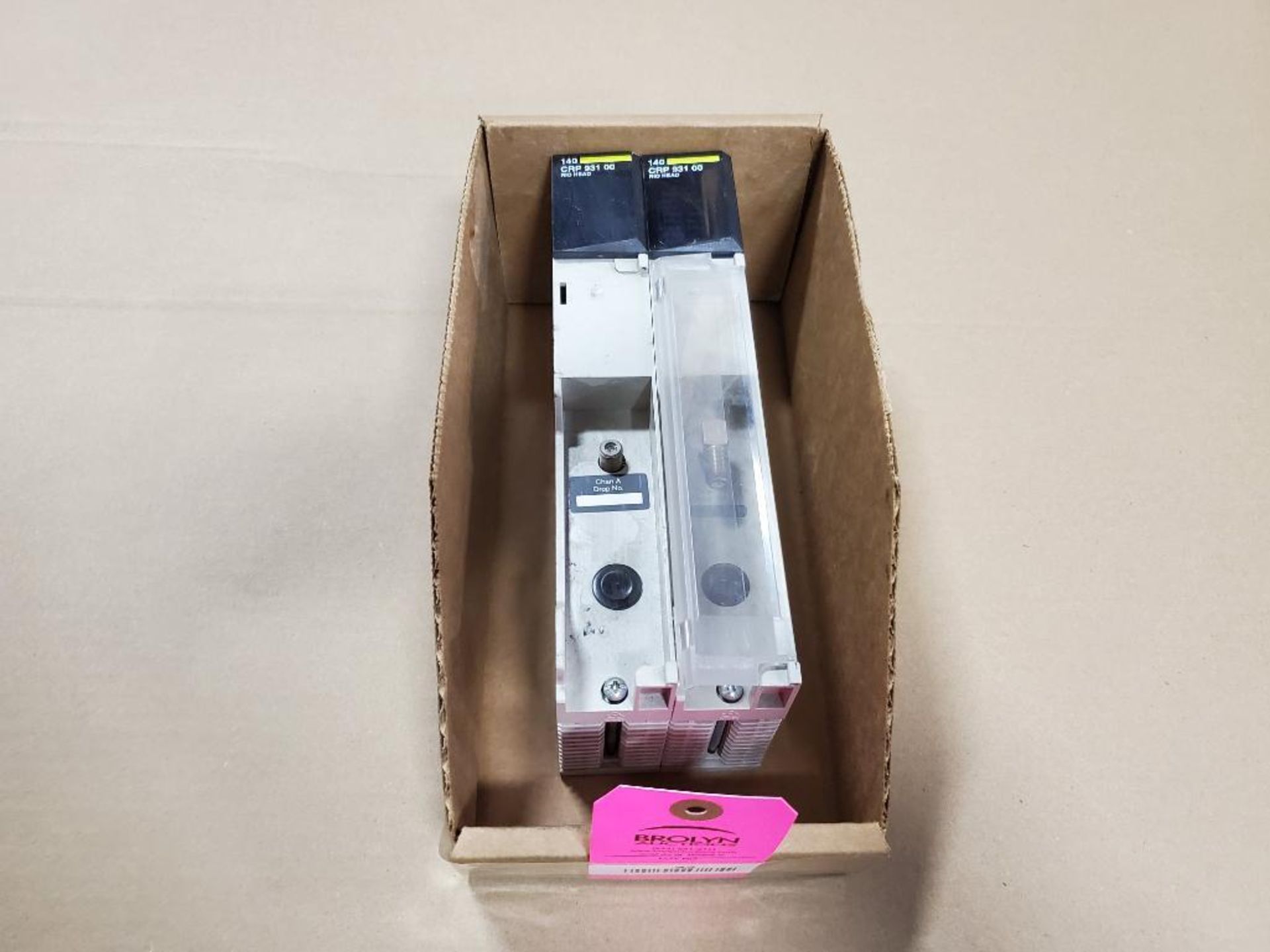 Qty 2 - Schneider Automation INC. TSX Quantum 140-CRP-931-00 RIO HEAD S908 1 CH module.