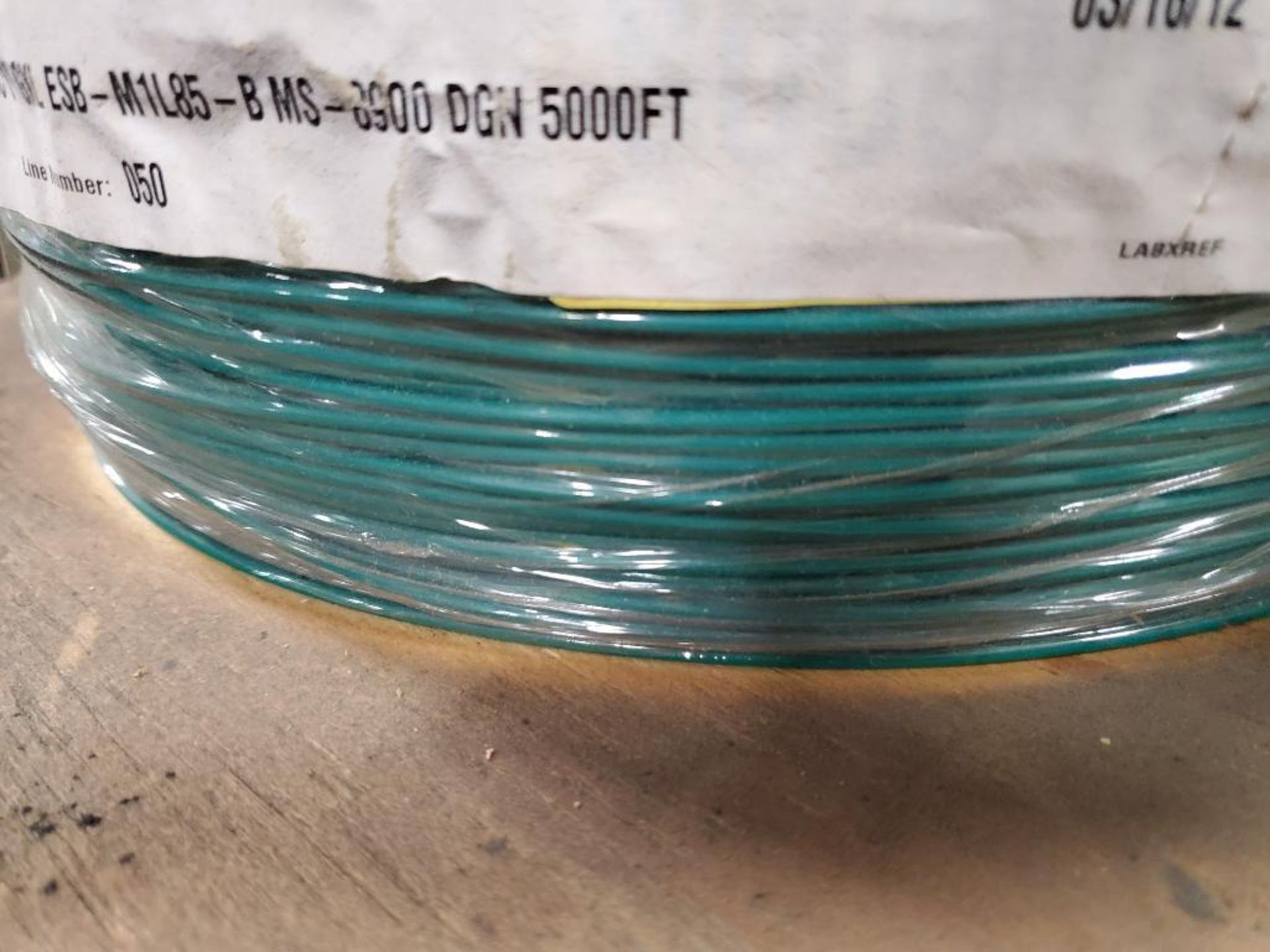 49lbs Full roll of 18 gauge dark green stranded copper wire. Gross roll weight include spool. - Image 2 of 5