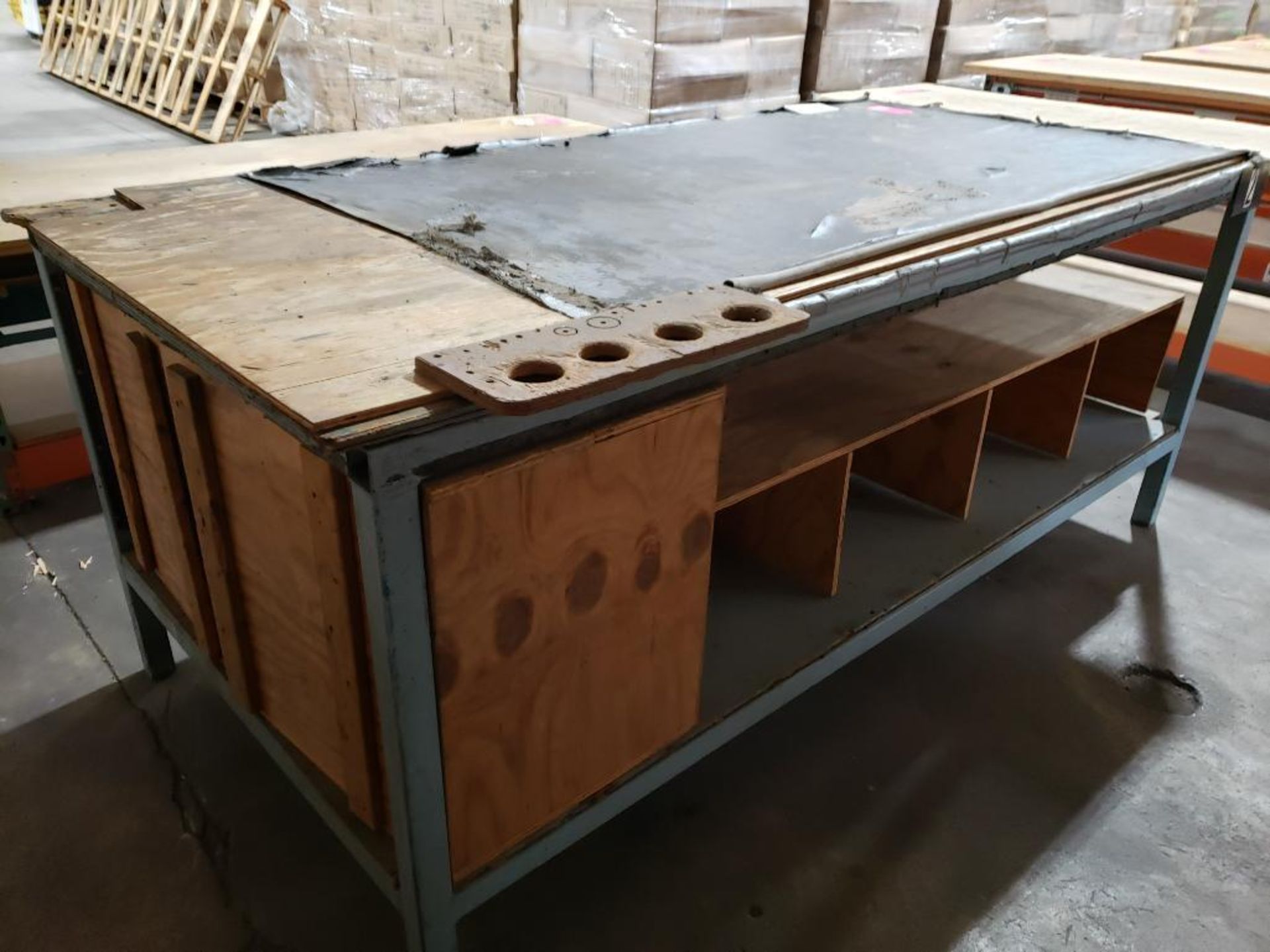 Heavy duty workbench. 95in wide x 48in deep x 40in tall. - Image 3 of 4