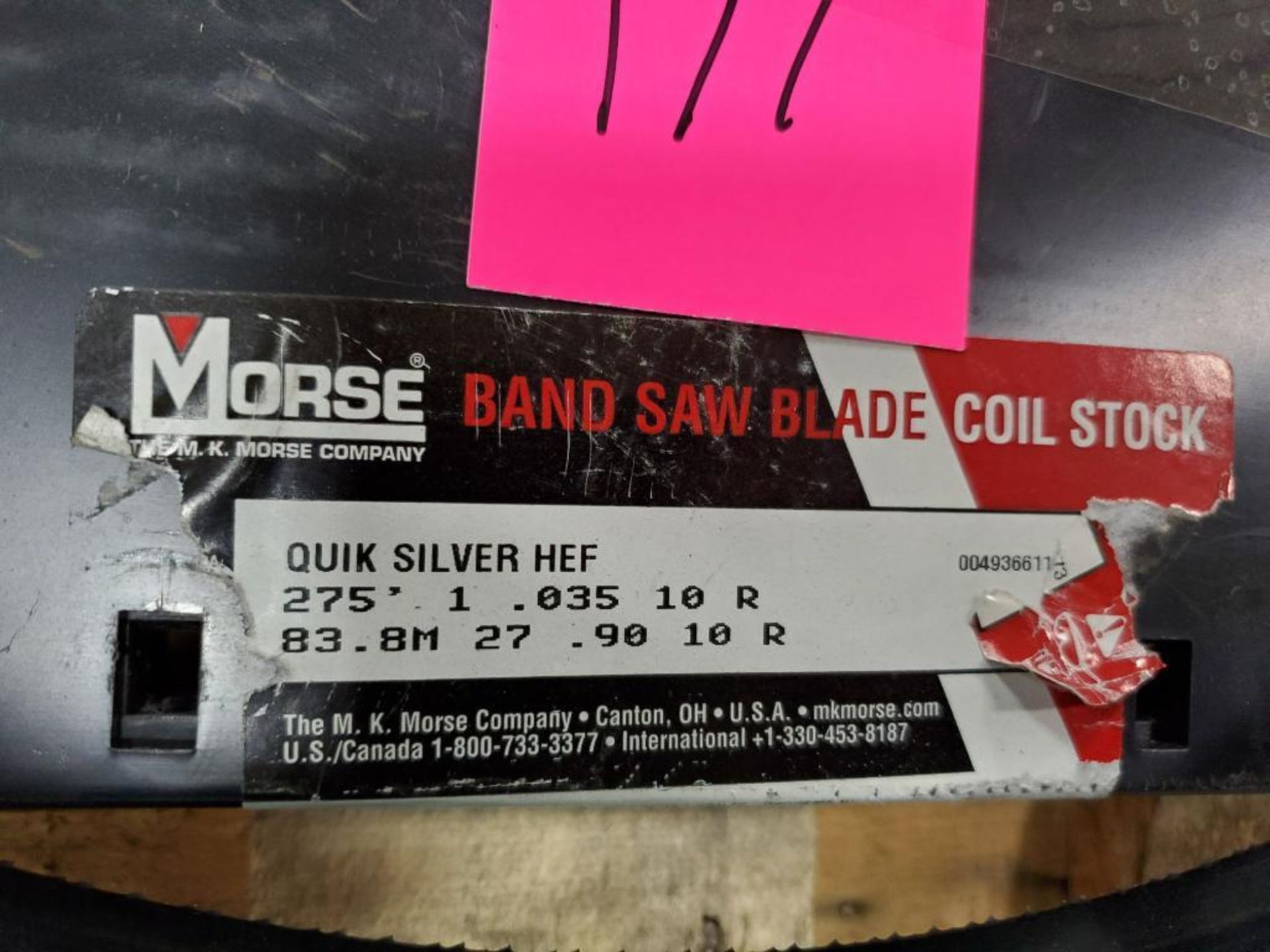 Bulk Morse bandsaw blade. 1" x .035. - Image 5 of 5