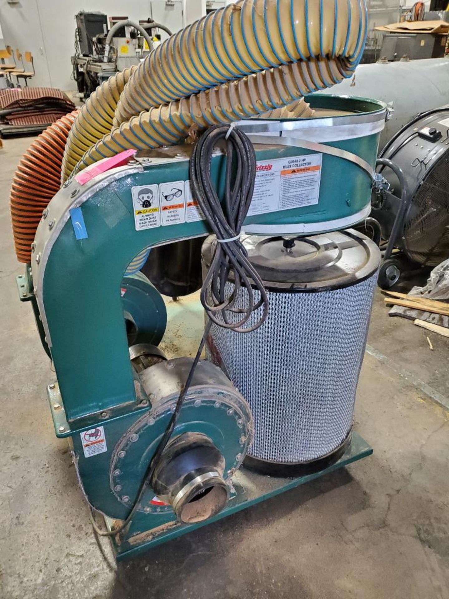 2hp Grizzly dust collector. 220v single phase. - Image 4 of 6