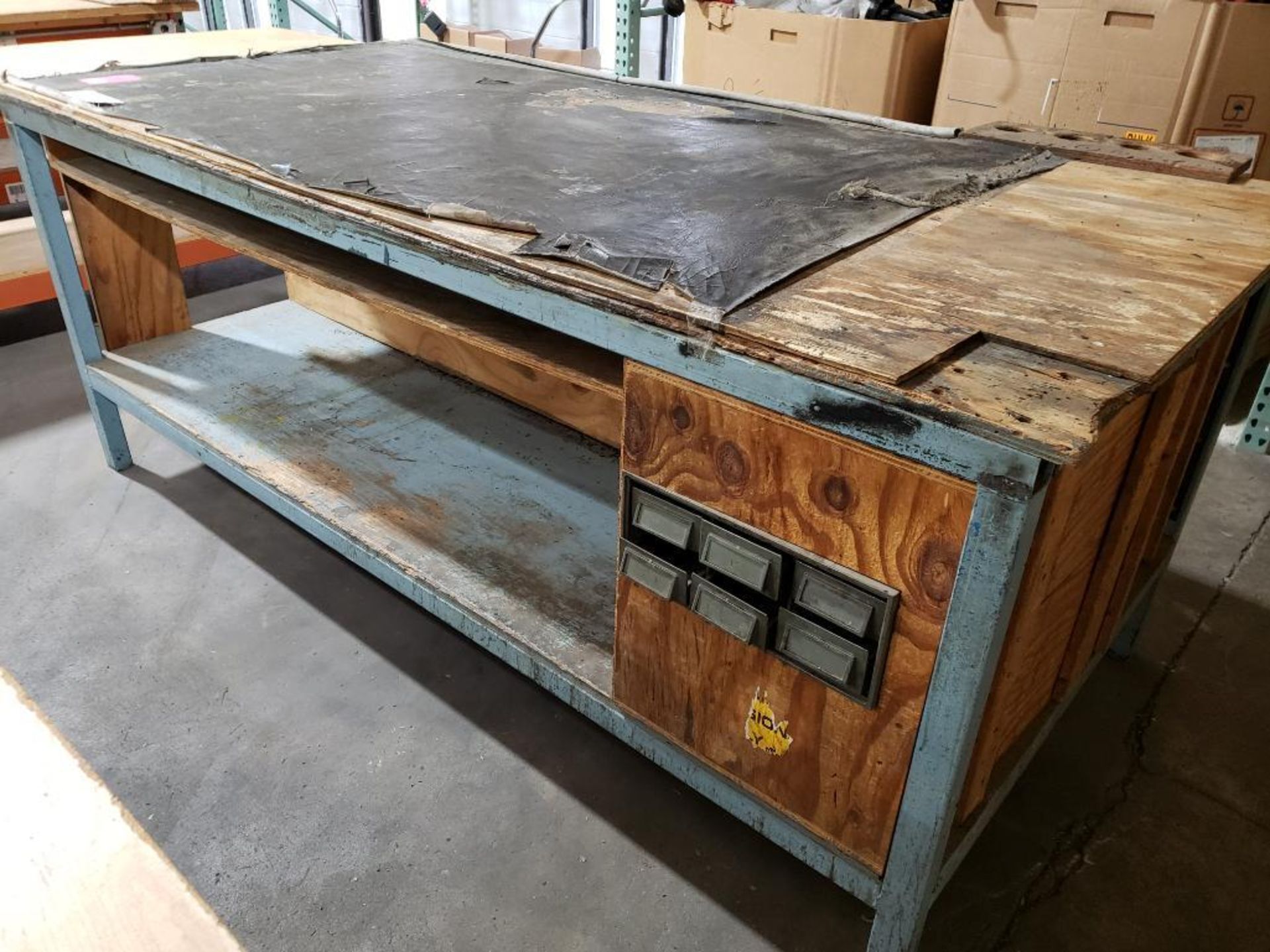 Heavy duty workbench. 95in wide x 48in deep x 40in tall. - Image 4 of 4