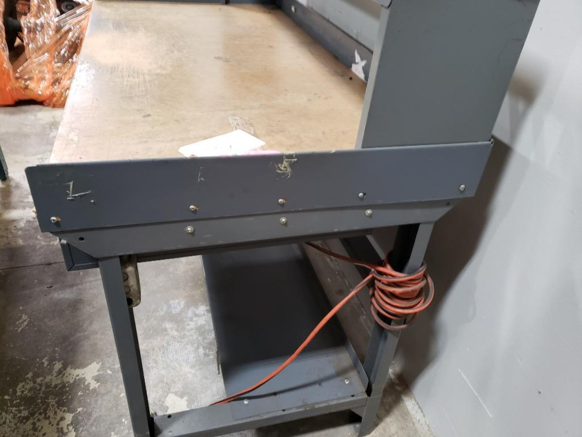 Heavy duty workbench. 60in wide x 30in deep x 47in tall. - Image 2 of 4