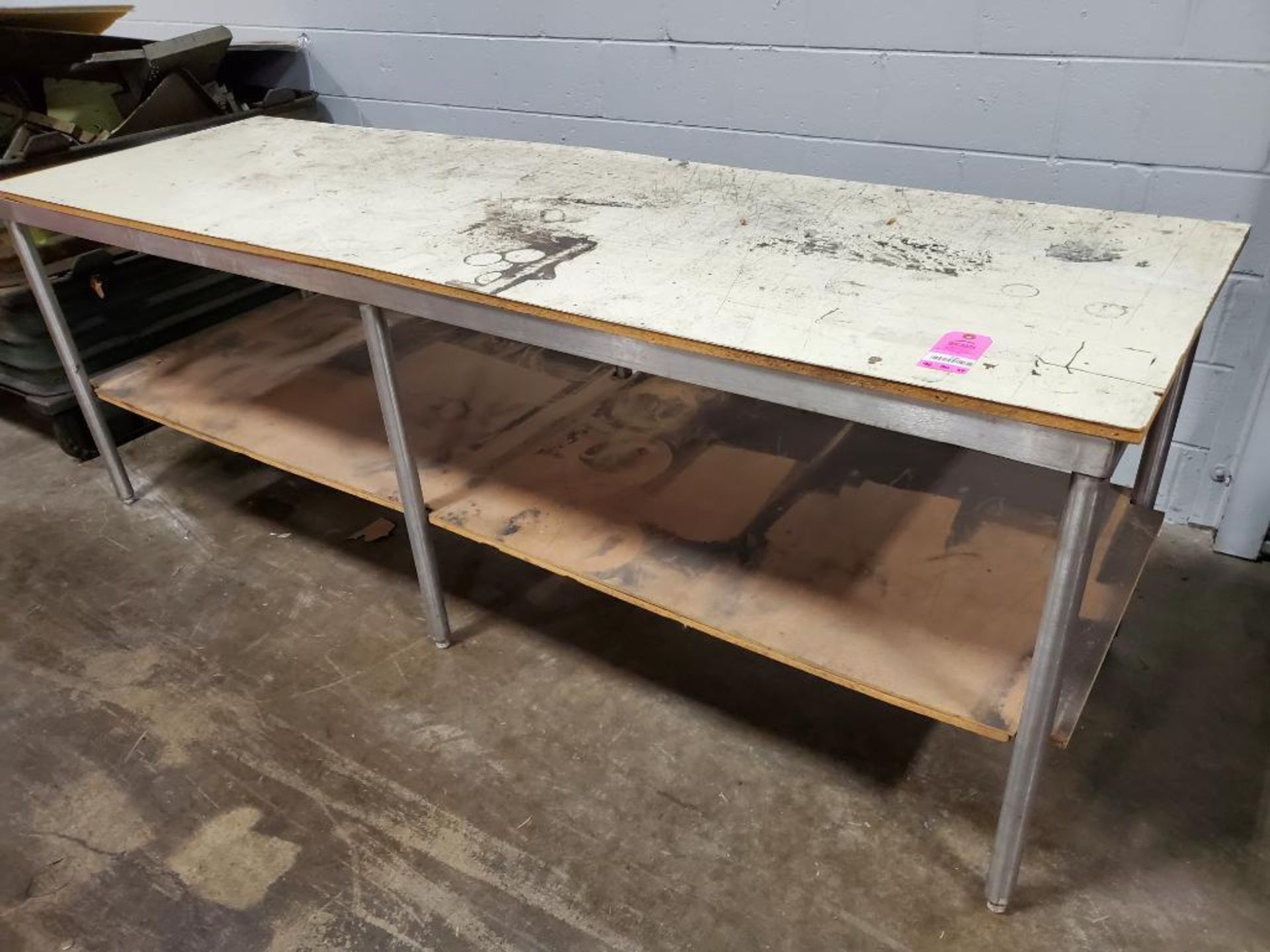 Work bench. 96in long x 30in deep x 34in tall.