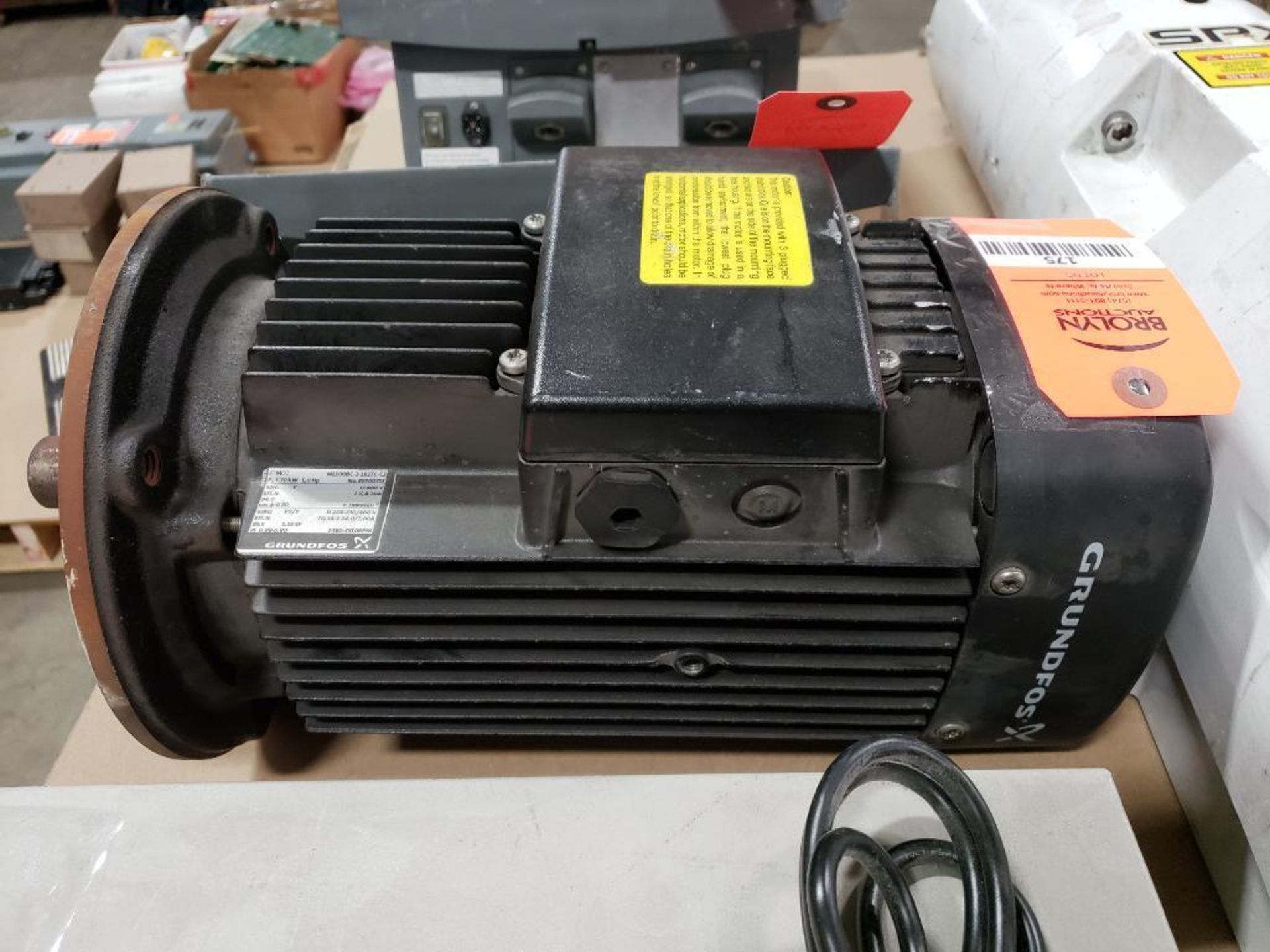 5HP Grundfos ML100BC-2-182TC-C2 motor. 3PH, 208-230/460V, 2880RPM. - Image 6 of 7