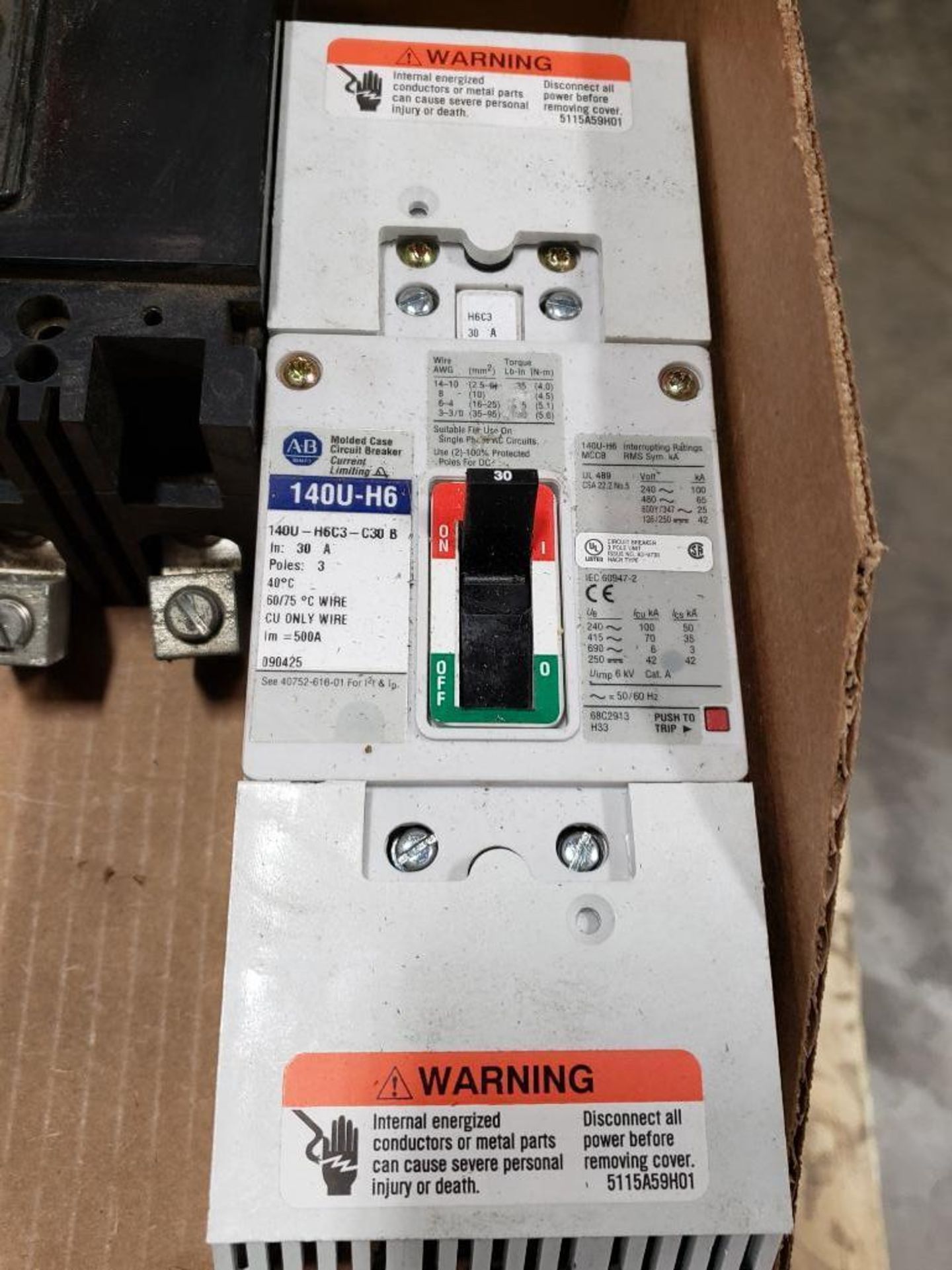 Qty 3 - Assorted electrical breakers. Allen Bradley, Westinghouse, Square-D. - Image 6 of 7