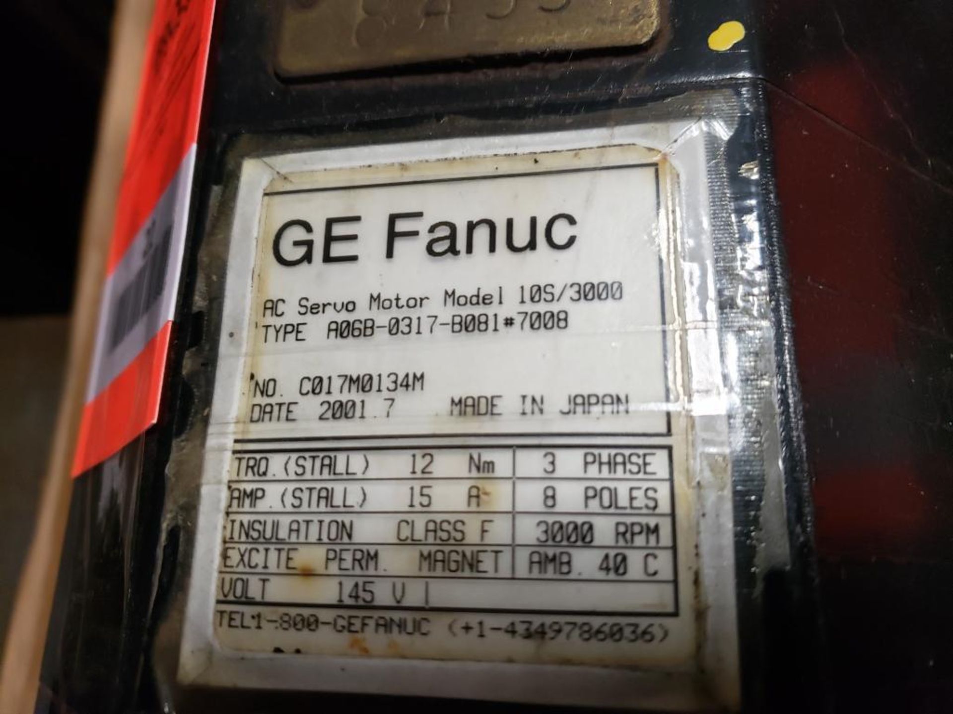 GR Fanuc 10S/3000 AC Servo Motor. A06B-0317-B081. - Image 3 of 5