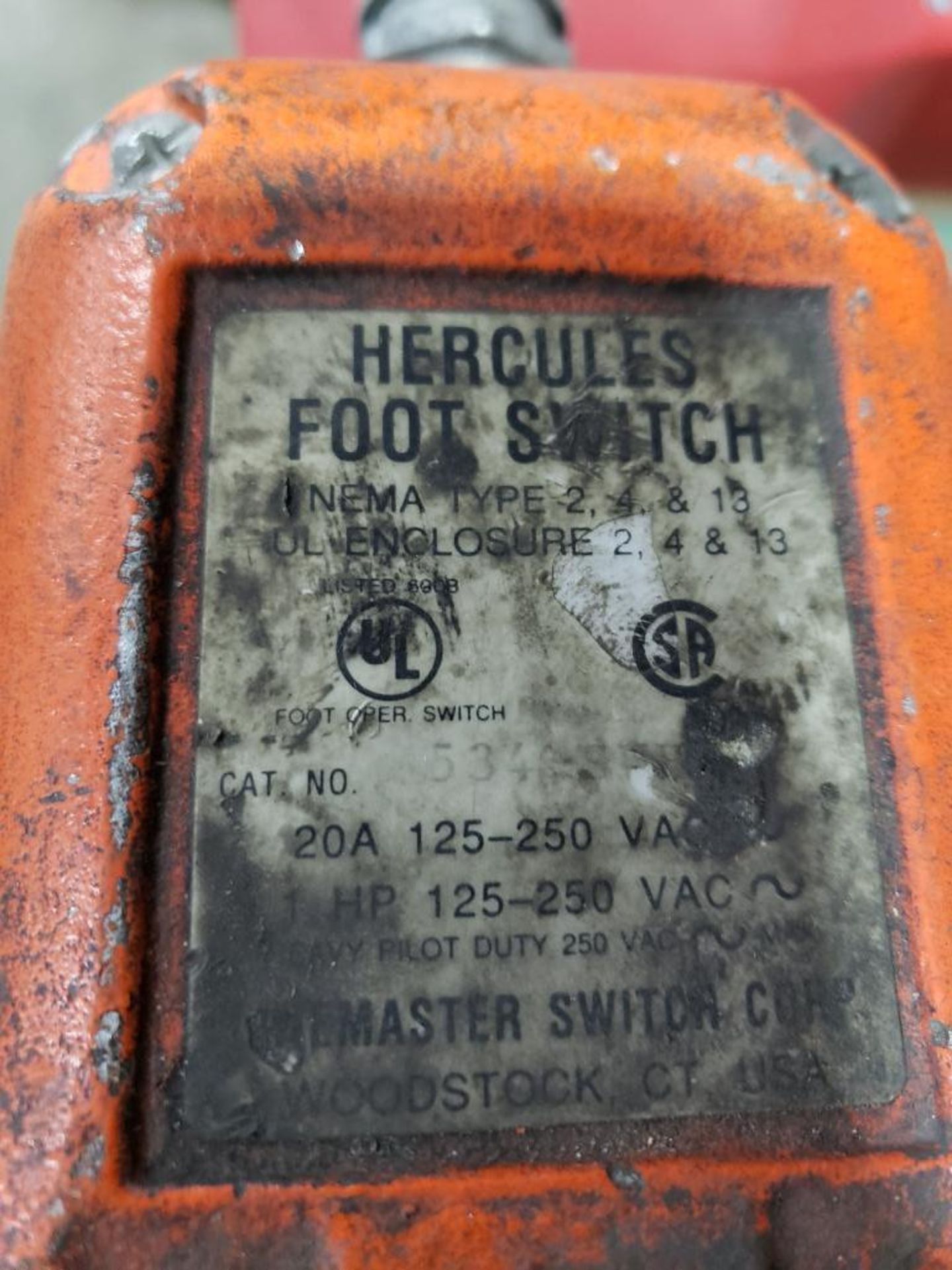 Qty 2 - Linemaster Switch Co. Hercules Foot Switch. 534. - Image 3 of 5