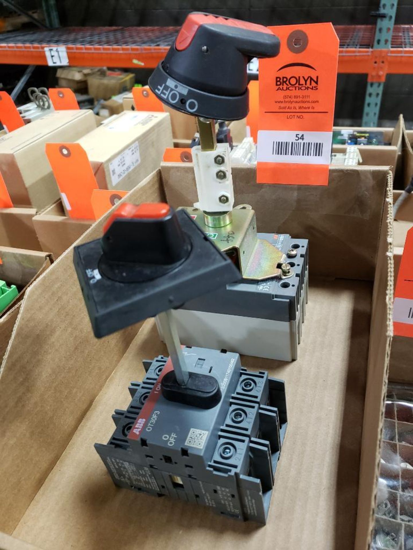 Qty 2 - Assorted ABB safety shutoff switch.