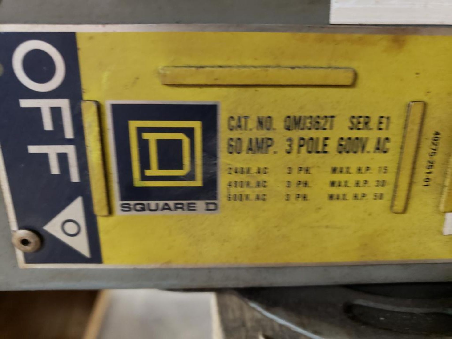 Square D QMJ362T Twin fusible branch switch unit. 60AMP, 3-Pole, 600VAC. - Image 4 of 9