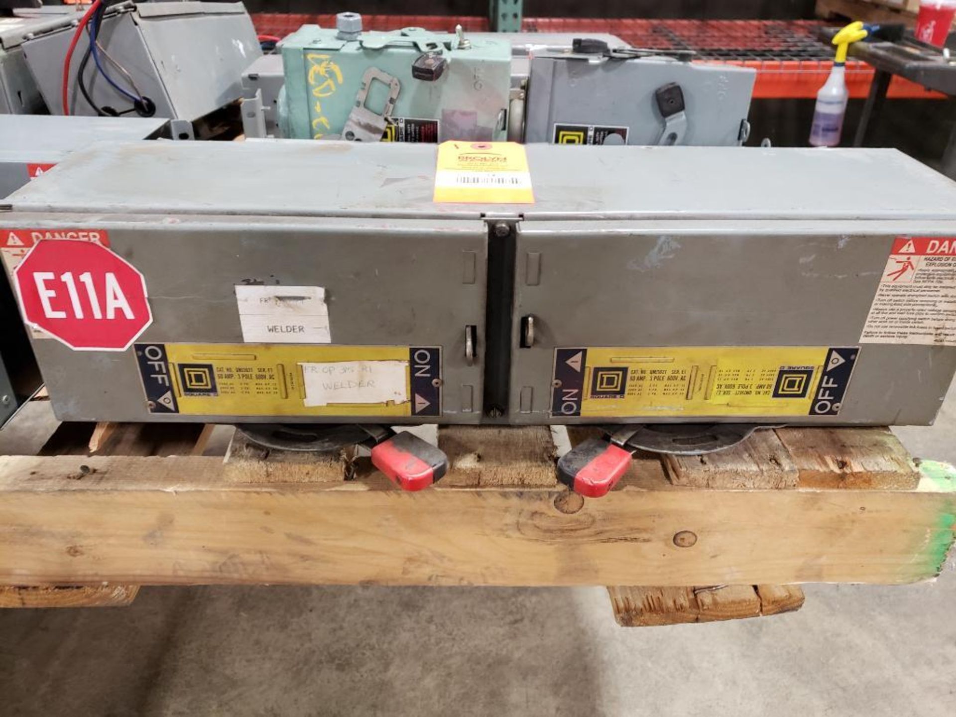 Square D QMJ362T Twin fusible branch switch unit. 60AMP, 3-Pole, 600VAC.