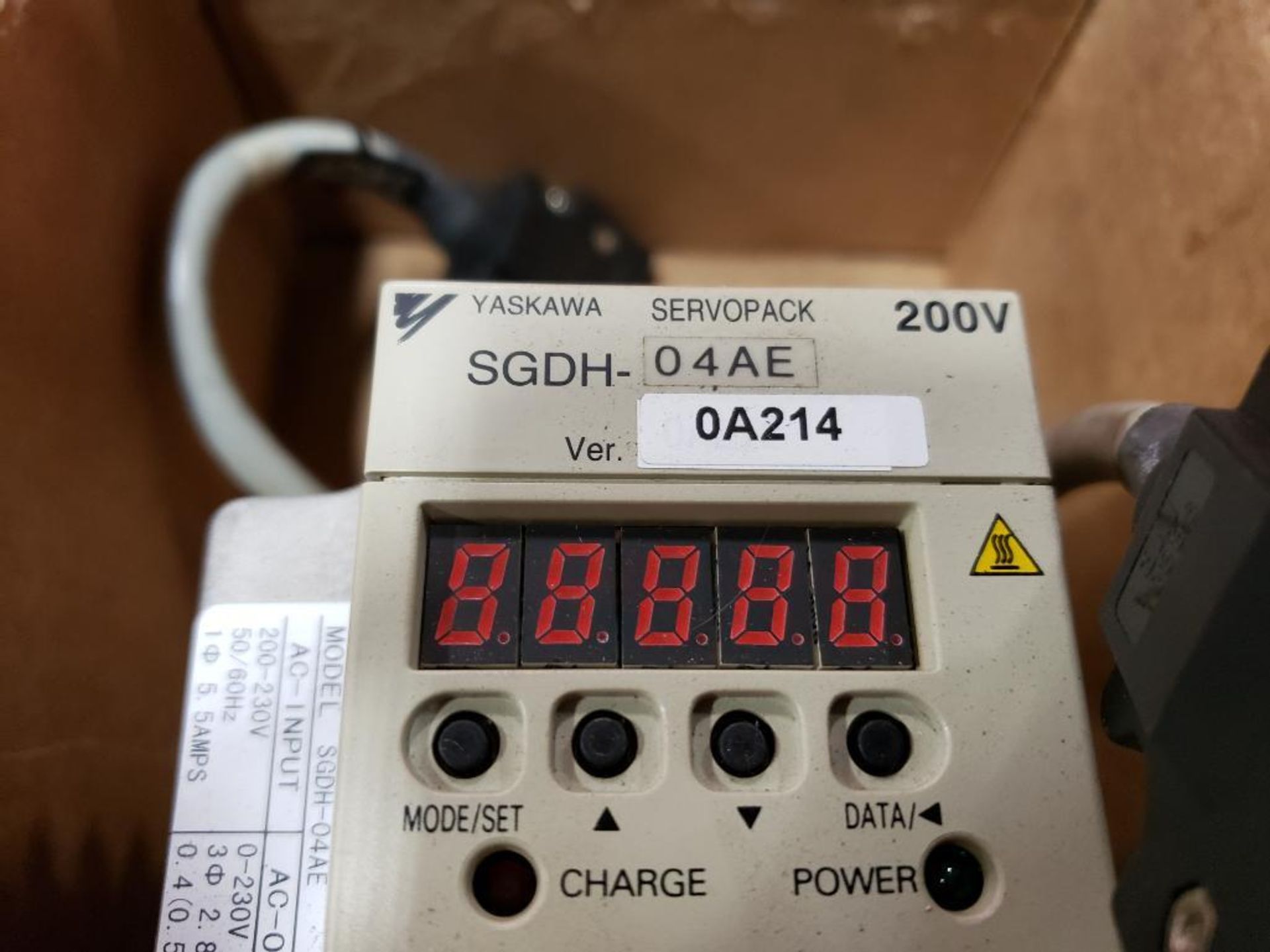 Yaskawa SGDH-04AE Servopack servo drive. 200V 0.4kW. - Image 3 of 6