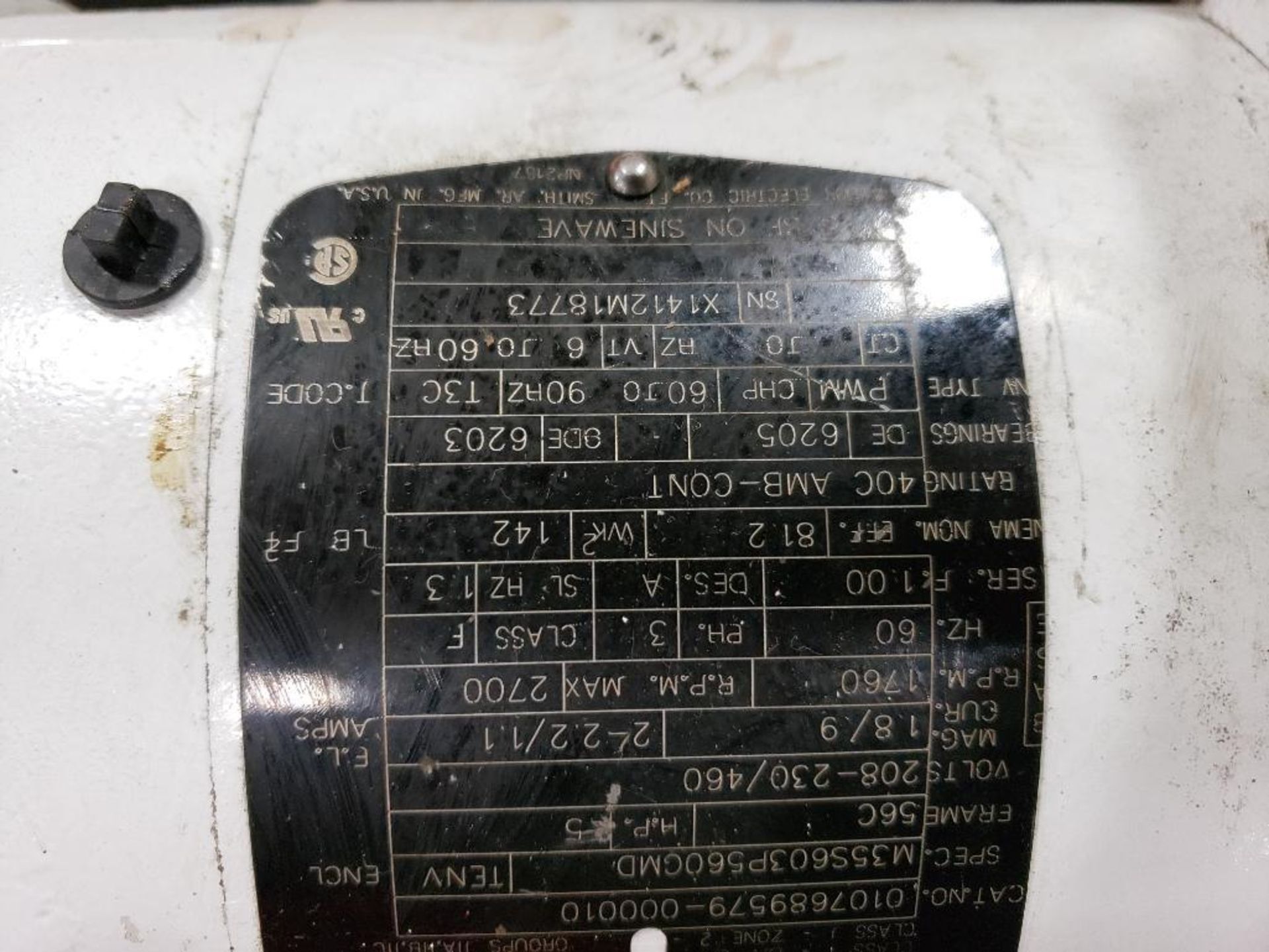 SPX Lightnin mixer with Baldor M35S603P60GMD inverter drive motor. 5HP, 3PH, 208-230/460V, 1760RPM. - Image 4 of 7