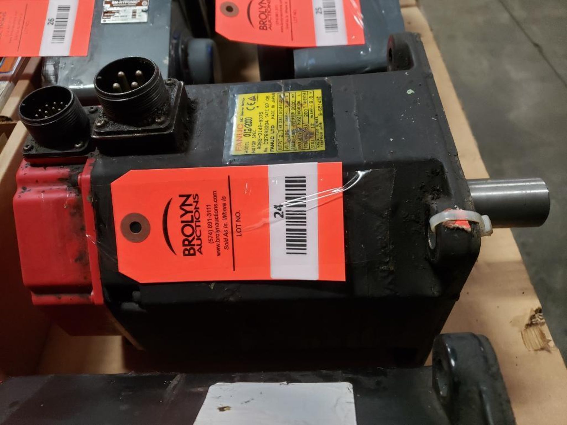 GR Fanuc A12/2000 AC Servo Motor. A06B-0142-B075.