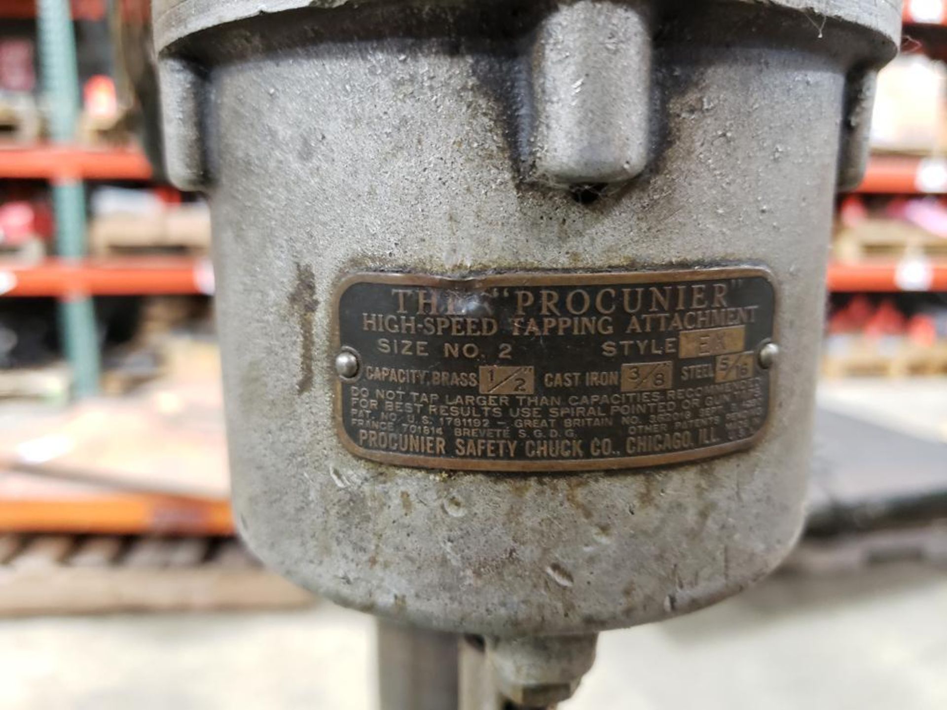 1/2hp Milwaukee Delta drill press with tapping head. 115v single phase. - Image 5 of 10
