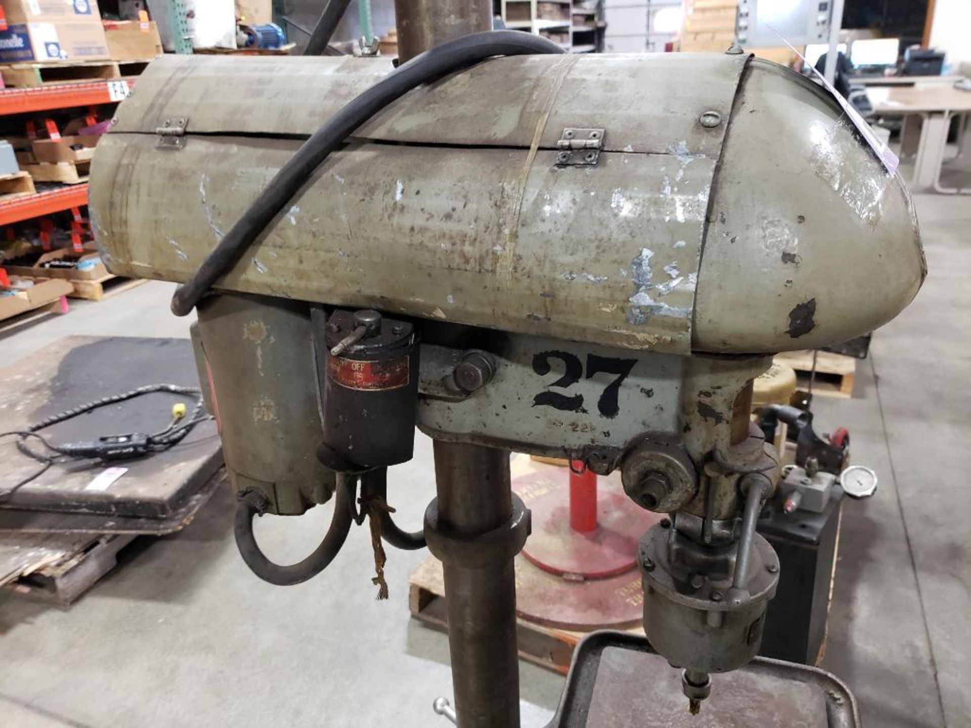 1/2hp Milwaukee Delta drill press with tapping head. 115v single phase. - Image 6 of 10