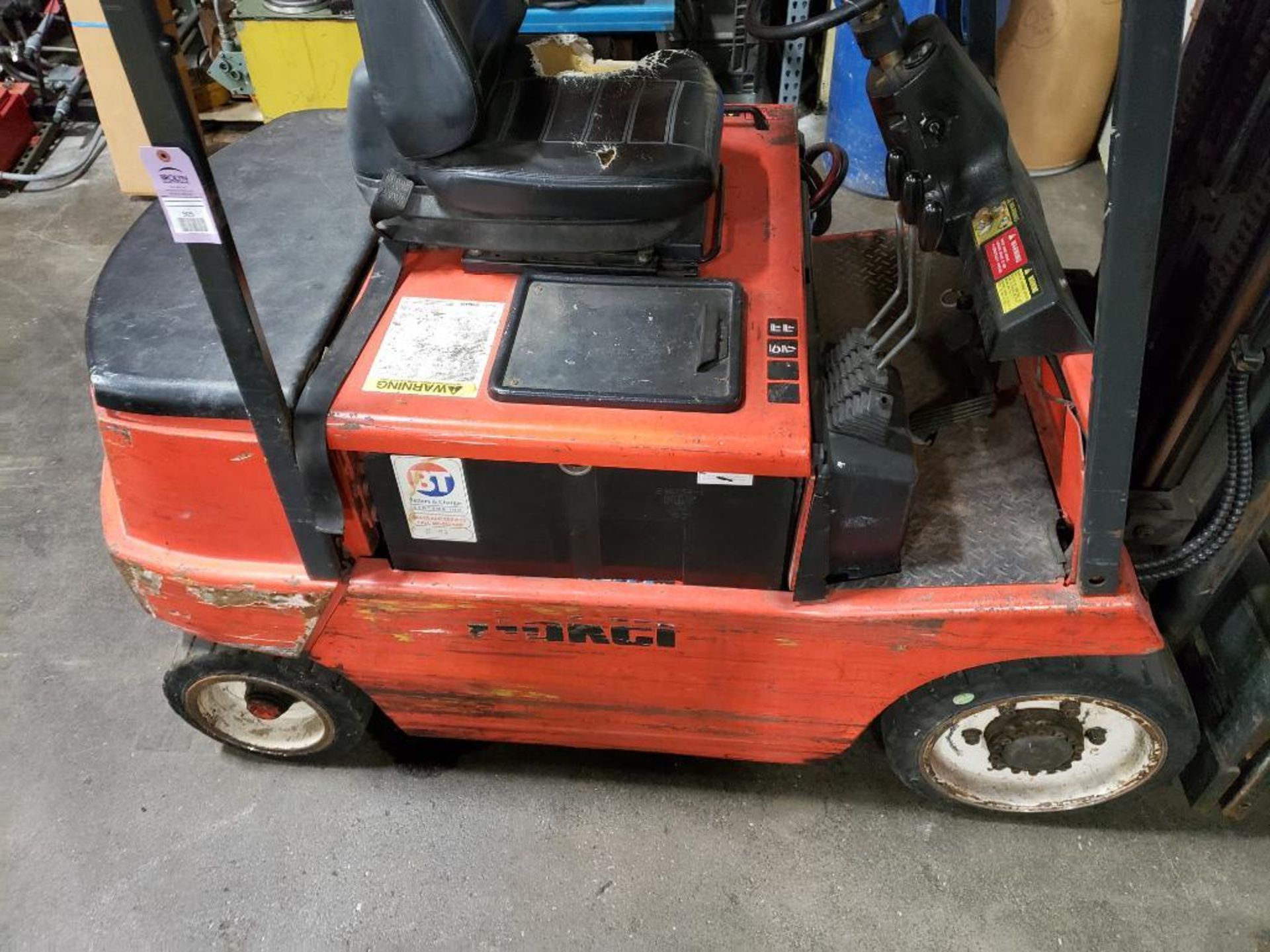 5000lb Linde Baker forklift w/ charger. 48v. Model E25B. - Image 15 of 21