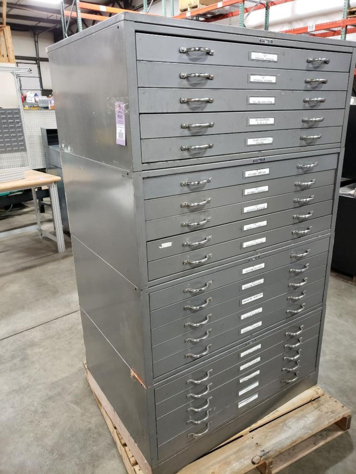 Mayline blueprint file cabinet. 41x28x67. LxWxH. - Image 2 of 6