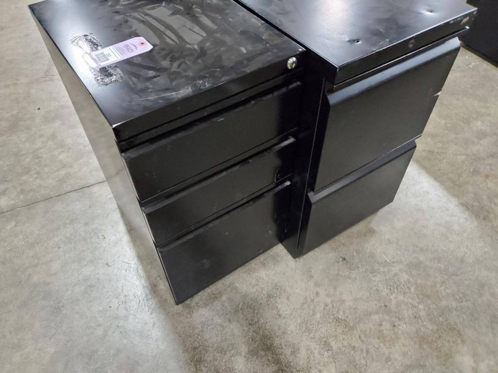 Qty 2 - Assorted filing cabinet. 20x15x28, 23x15x28. LxDxH. - Image 2 of 4