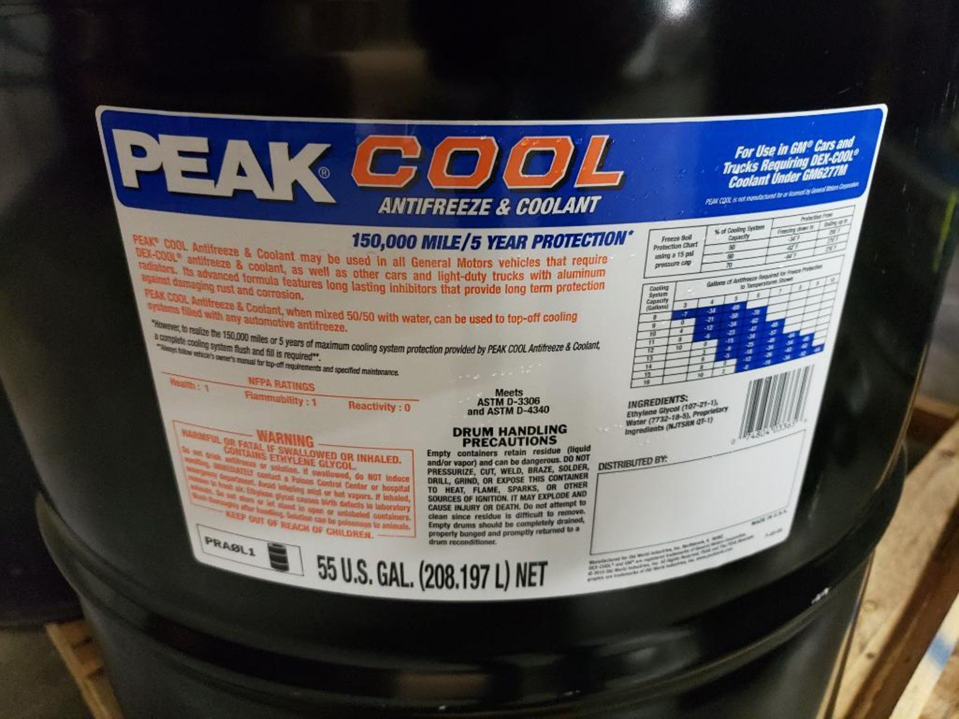 Peak Cool antifreeze & coolant 55-Gal barrel. - Image 2 of 3