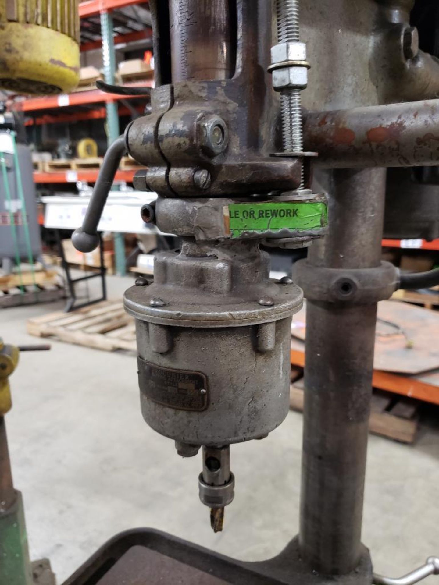 1/2hp Milwaukee Delta drill press with tapping head. 115v single phase. - Image 3 of 10