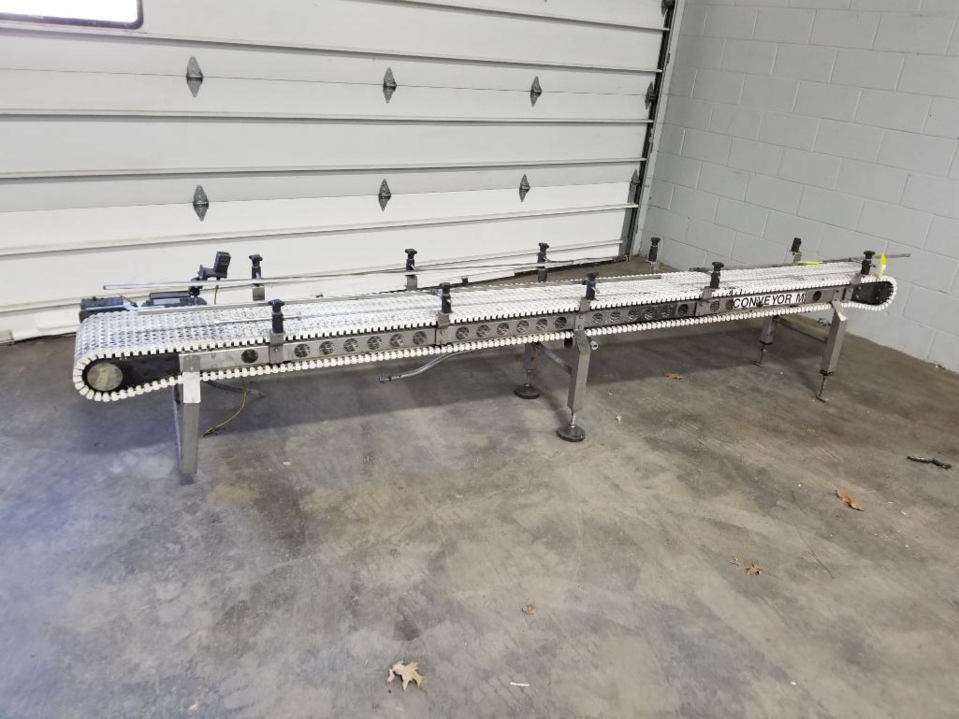 Food grade powered conveyor. 12ft long x 12in wide.