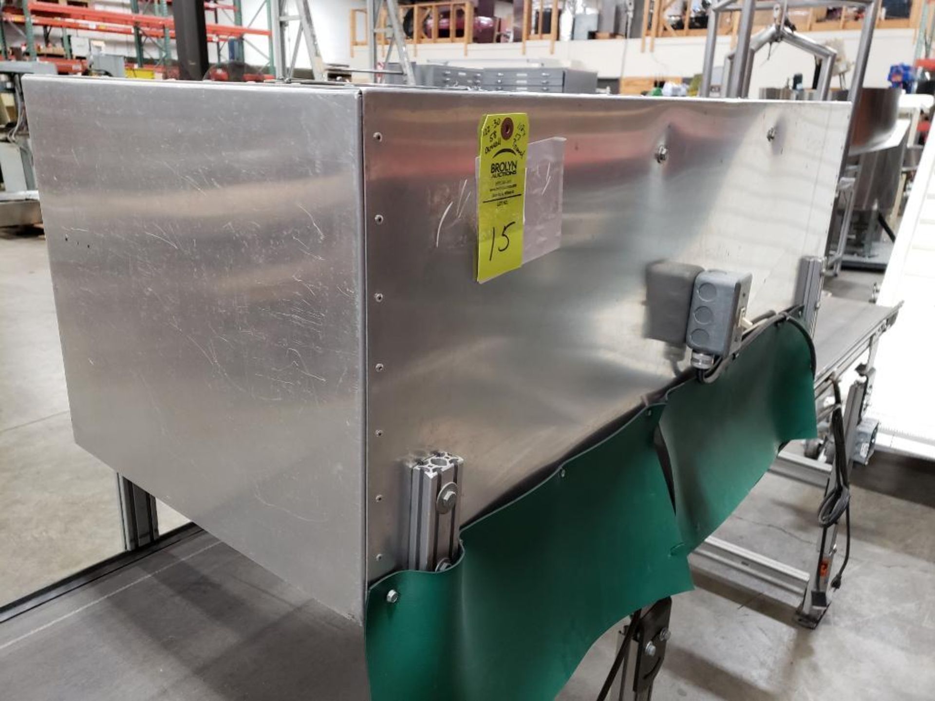 Dorner conveyor / dryer assembly. 118"L x 17"W travel. 122x30x58 overall WxDxH. - Image 7 of 12