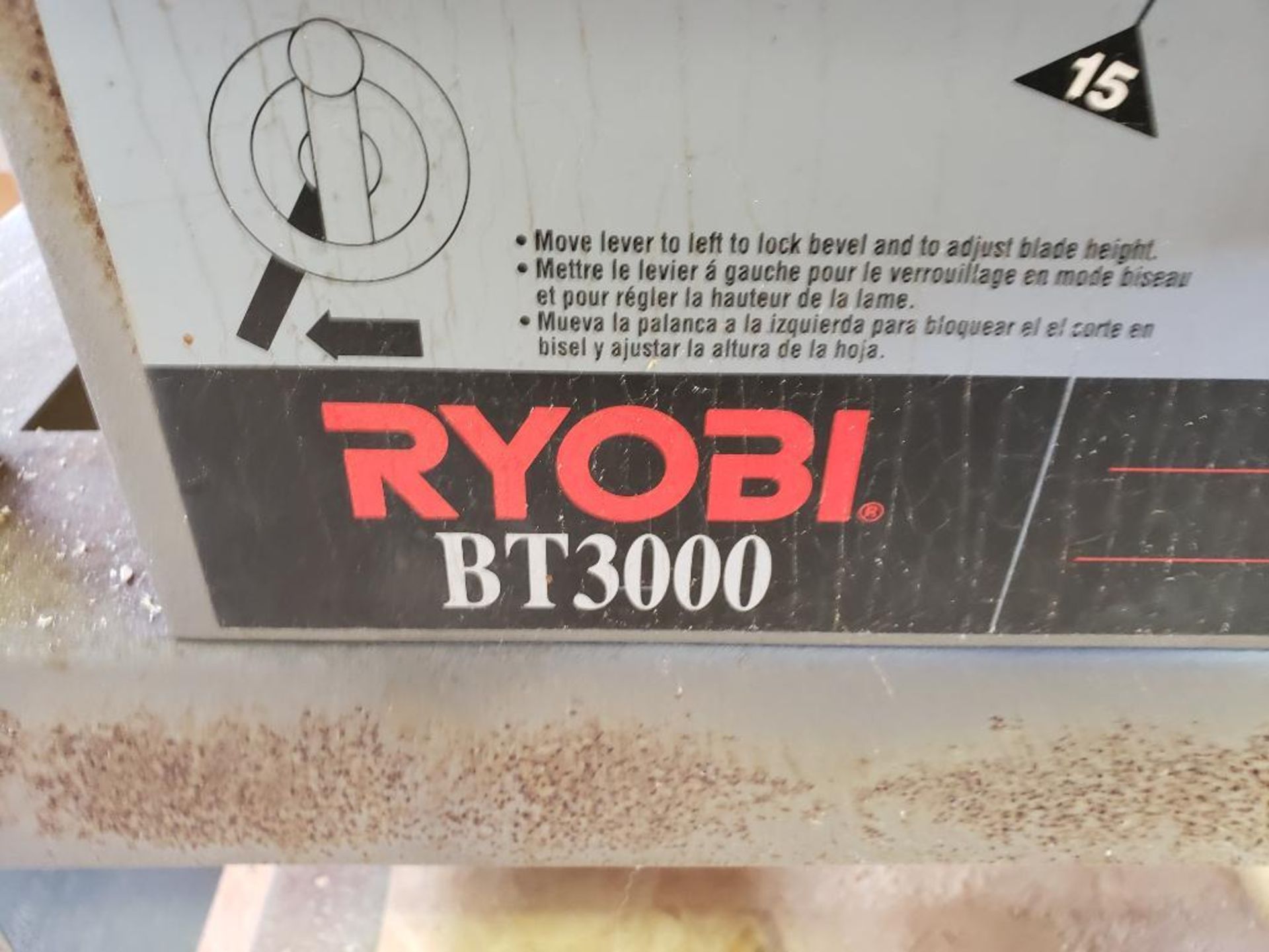 Ryobi table saw. 10in blade. Model BT3000. 120v single phase. - Image 2 of 12