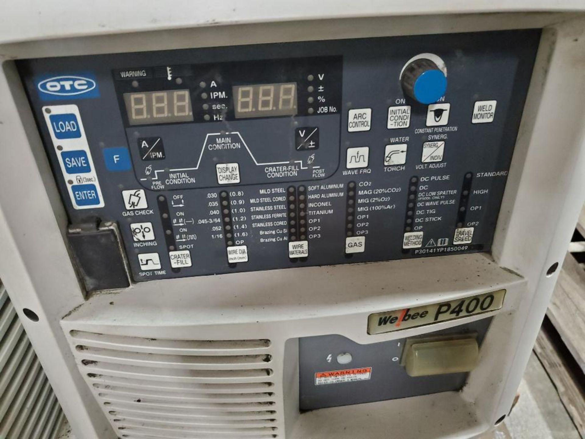 Daihen OTC dc welding power source. Welbee P400 WB-P400. - Image 2 of 6