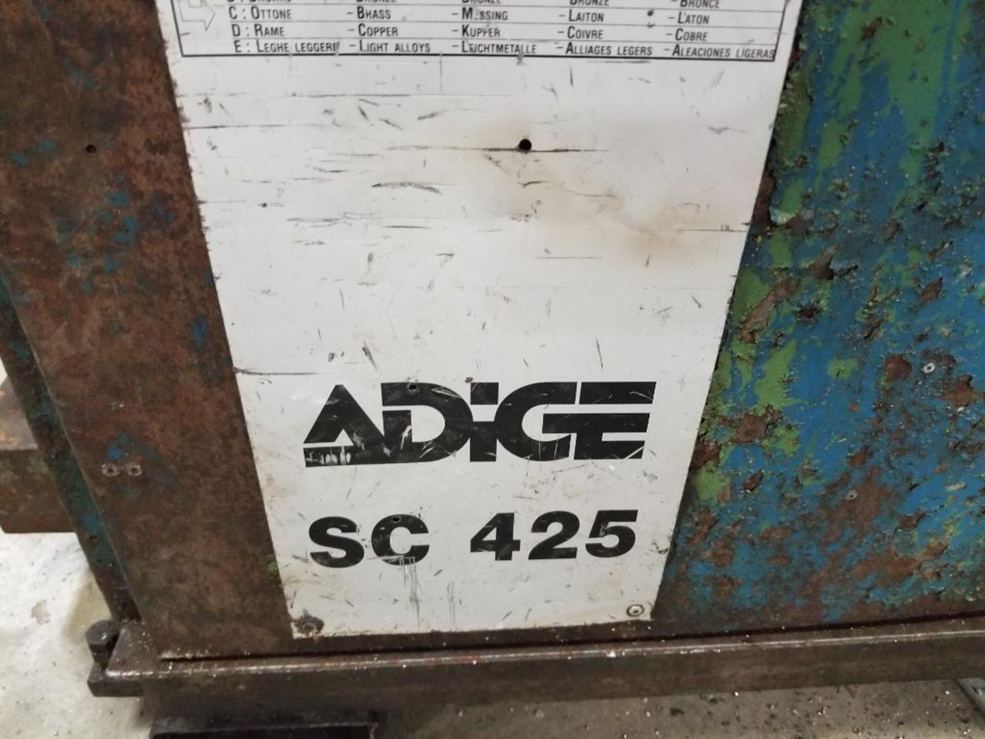 ADICE SC425 cold saw. - Image 3 of 17