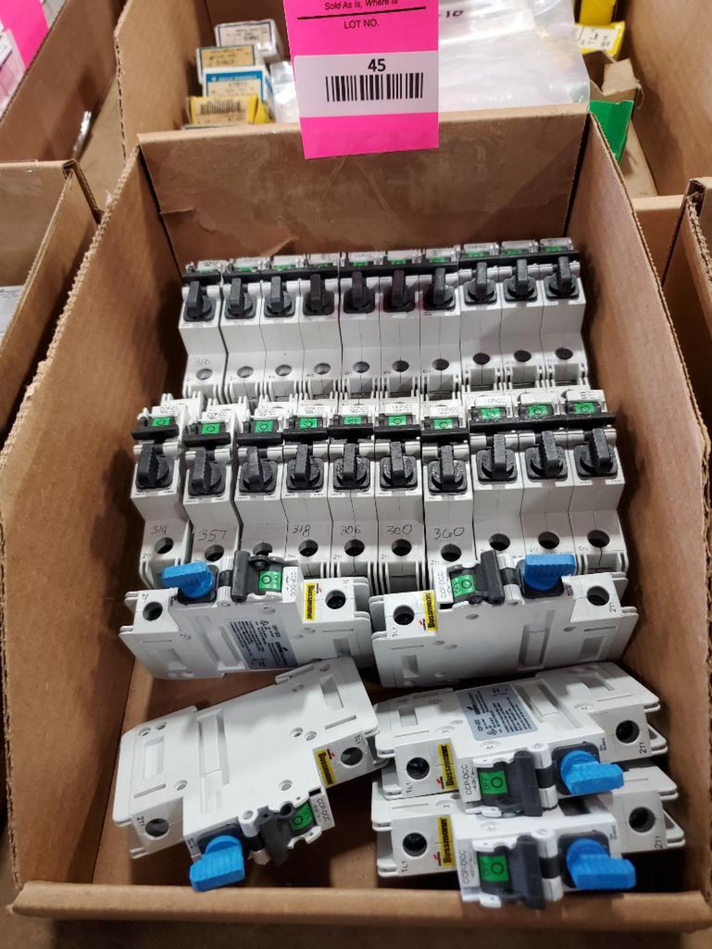 Large qty of Bussman fuse holders. Part number CCP-2-30CC. .