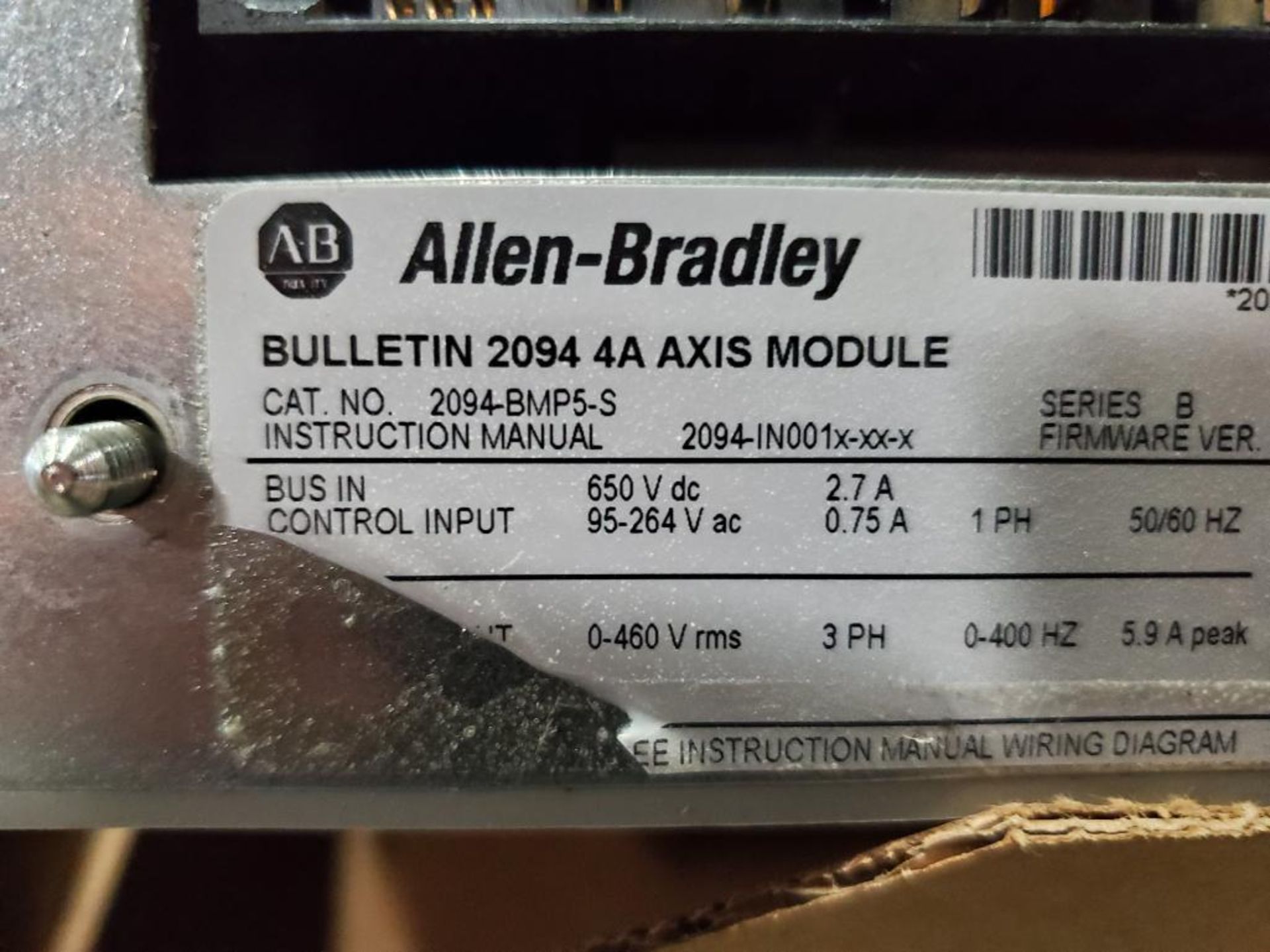 Allen Bradley Kinetix 6000 drive. Catalog number 2094-BMP5-S. - Image 7 of 8