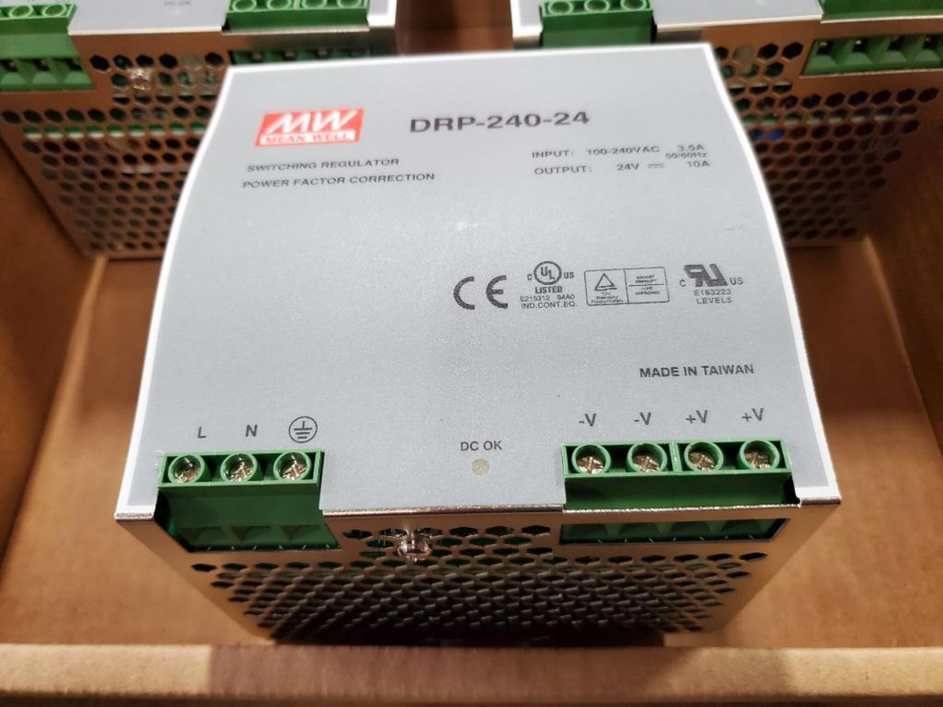 Qty 3 - Meanwell power supplies. Part number DRP-240-24. - Image 4 of 4