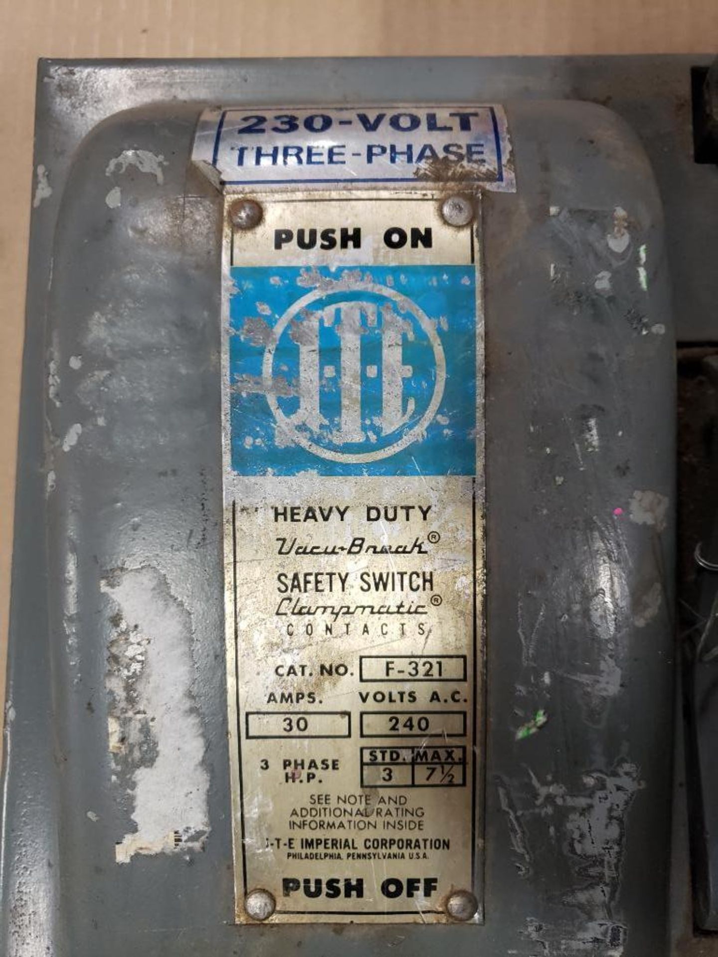 Qty 2 - Assorted safety switch. ITE, GE. - Image 3 of 7