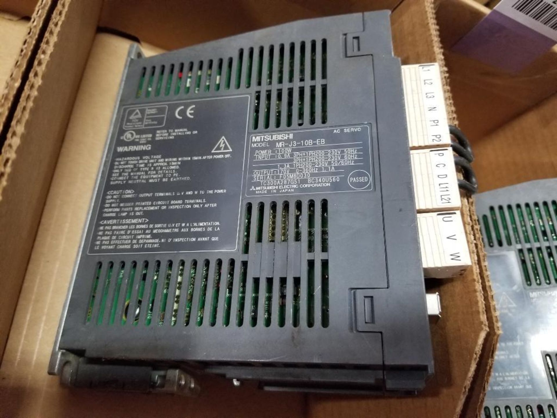 Mitsubishi MELSEC MR-J3-10B-EB ac servo drive. 100W. - Image 4 of 5