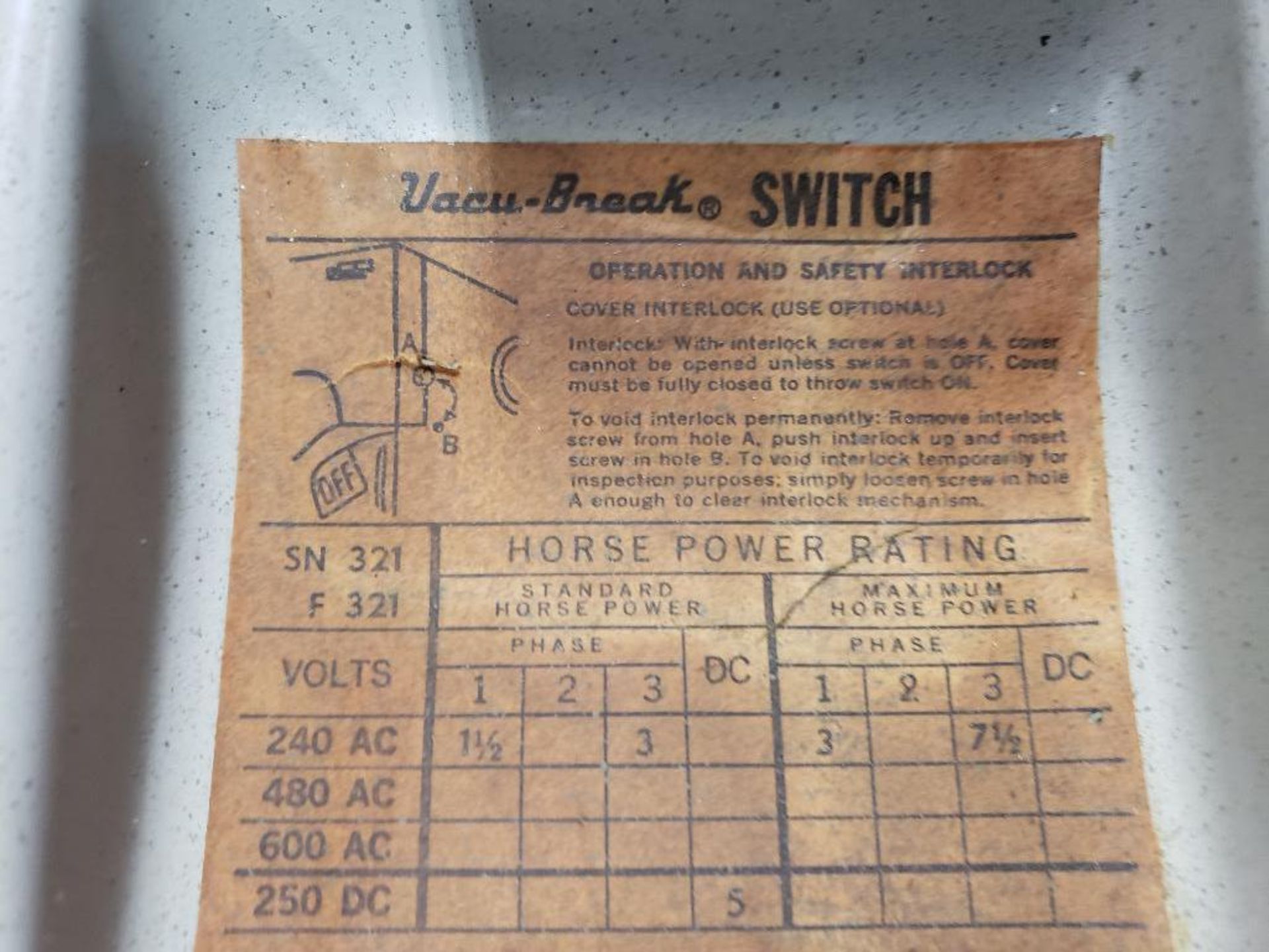 Qty 2 - Assorted safety switch. ITE, GE. - Image 7 of 7
