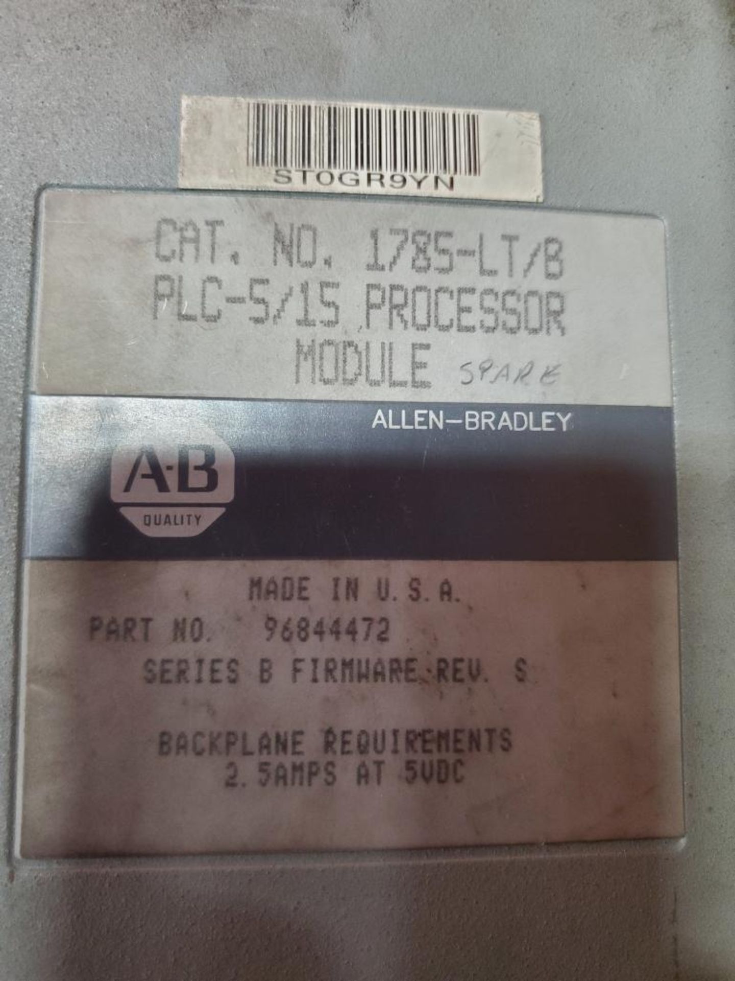 Allen Bradley 1785-LT/B PLC-5/15 Processor Module. - Image 5 of 5
