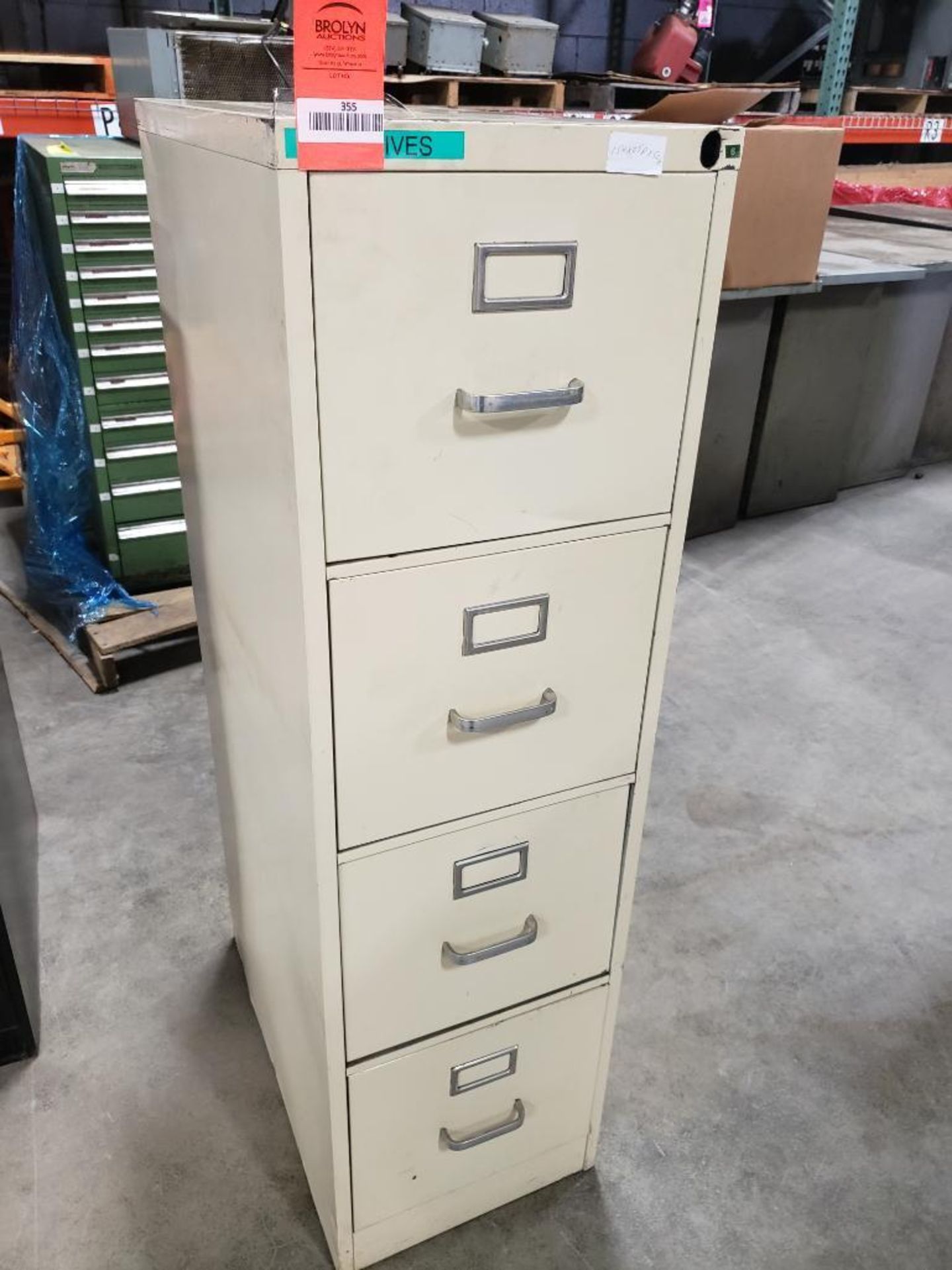 Office filing cabinet. 15x25x52 WxDxH.